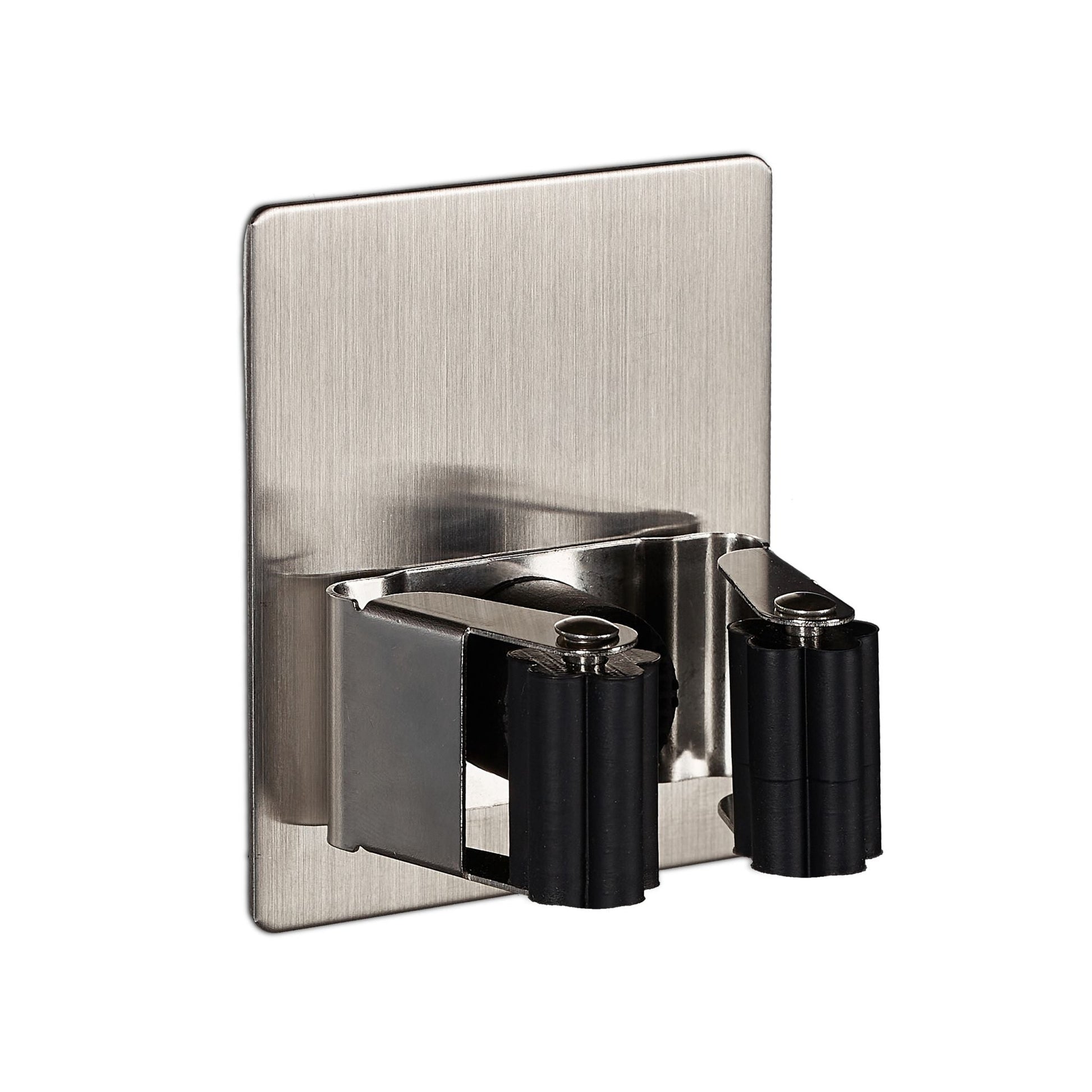 Gerätehalter 2er-Set Schwarz-Silber von Relaxdays