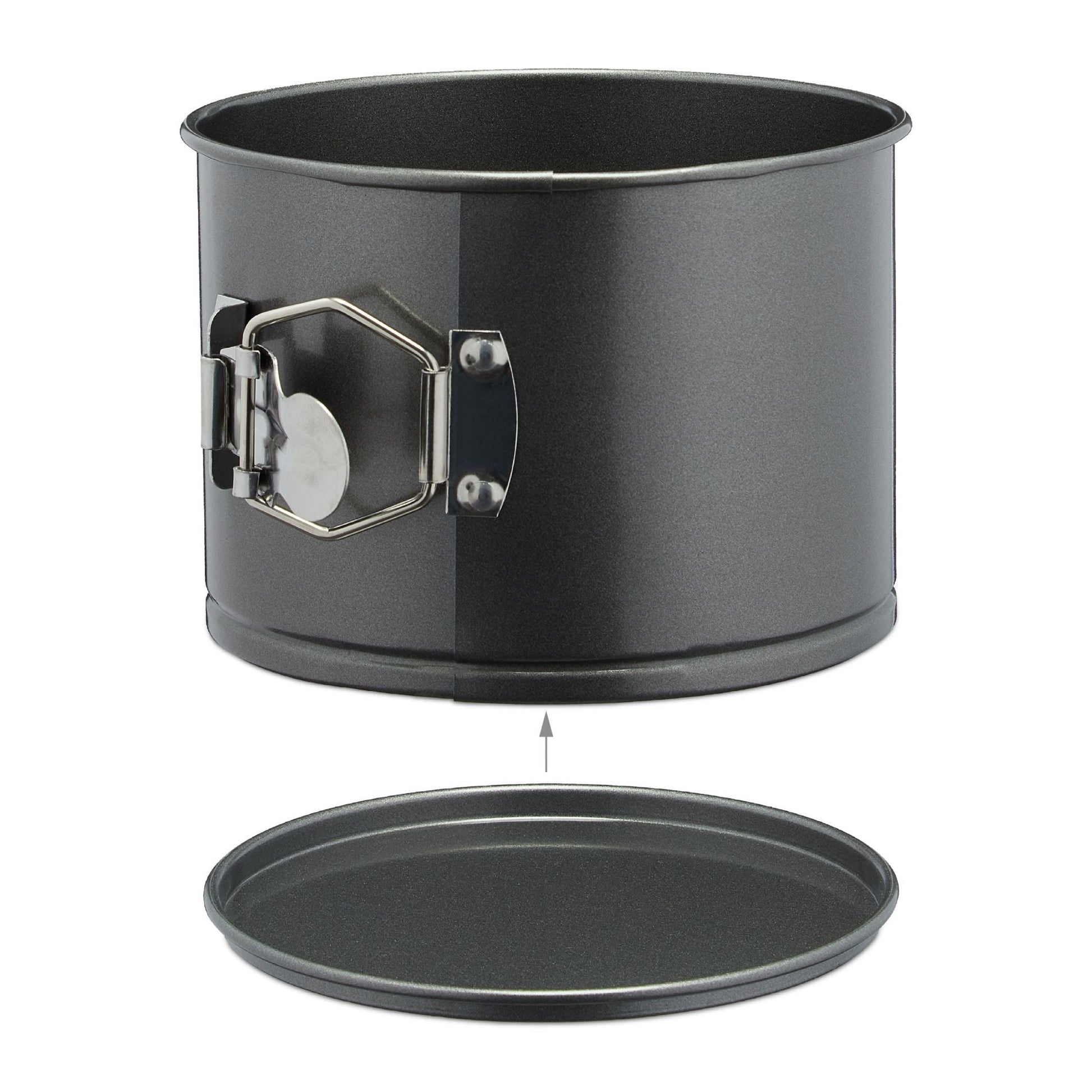 Springform hoch 3er-Set Anthrazit-Silber von Relaxdays