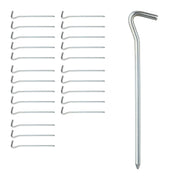 Zeltheringe rund 24er-Set Silber