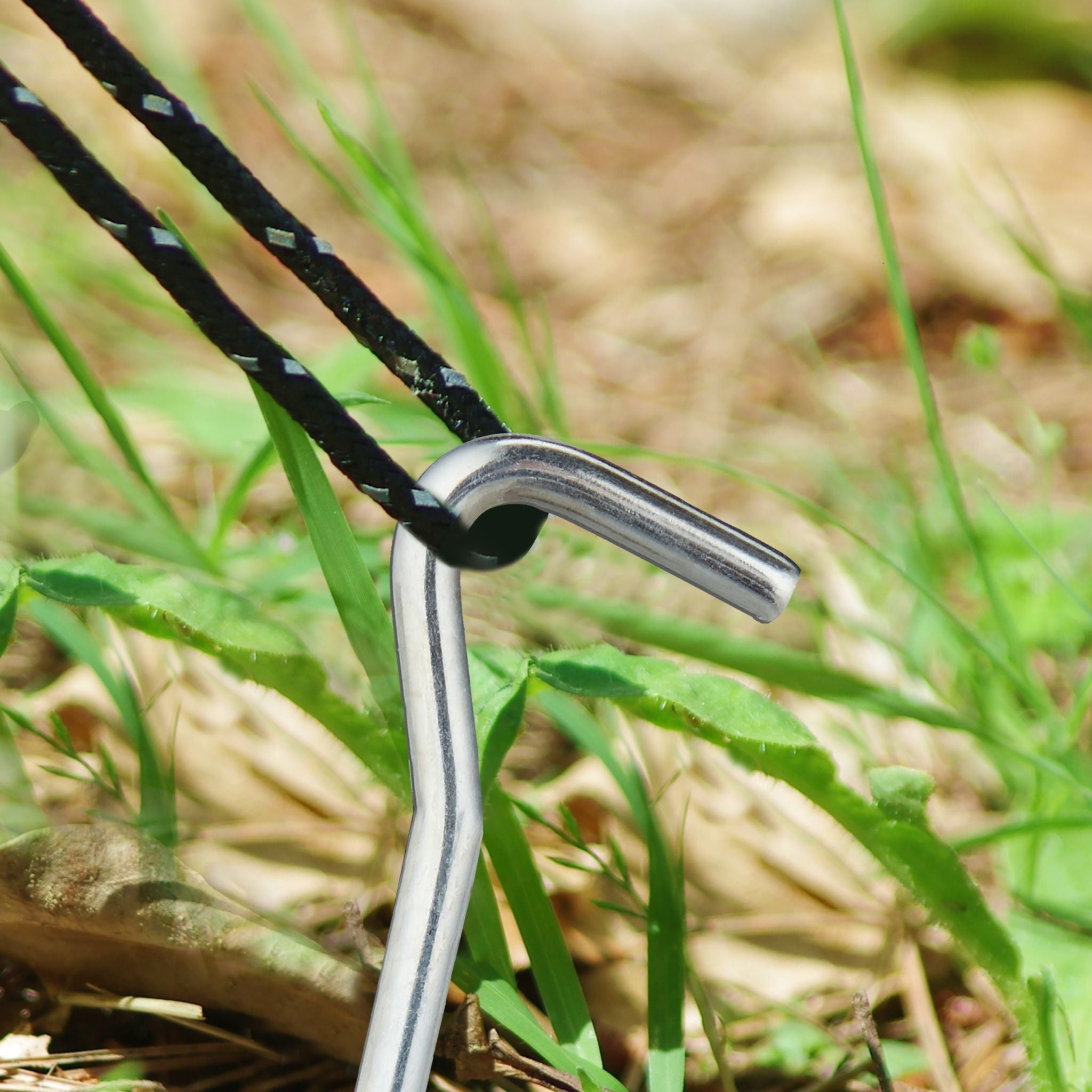 Zeltheringe rund 24er-Set Silber