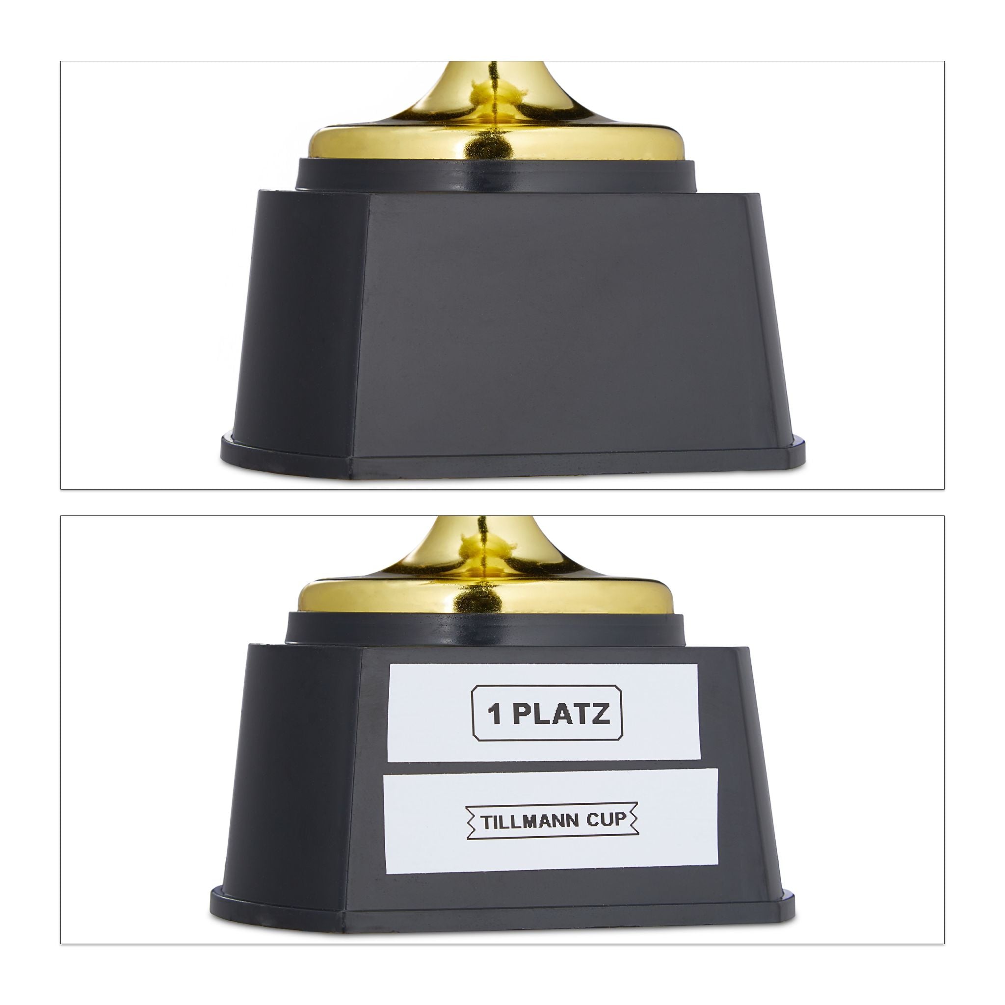 Pokale 3er-Set Braun-Gold-Silber von Relaxdays