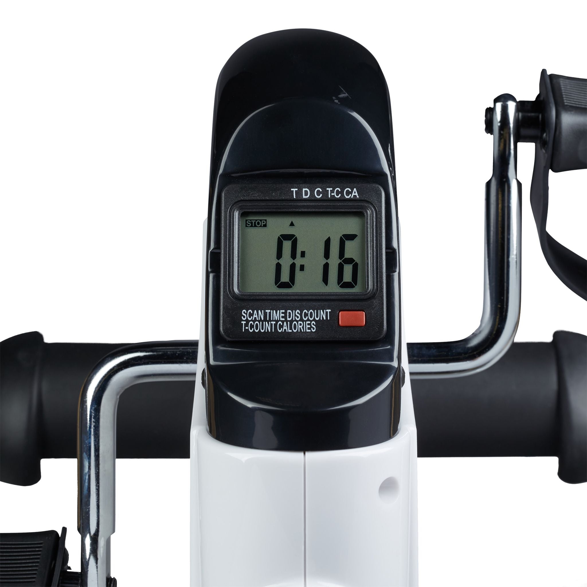 Mini Heimtrainer Fahrrad Weiss-Schwarz von Relaxdays