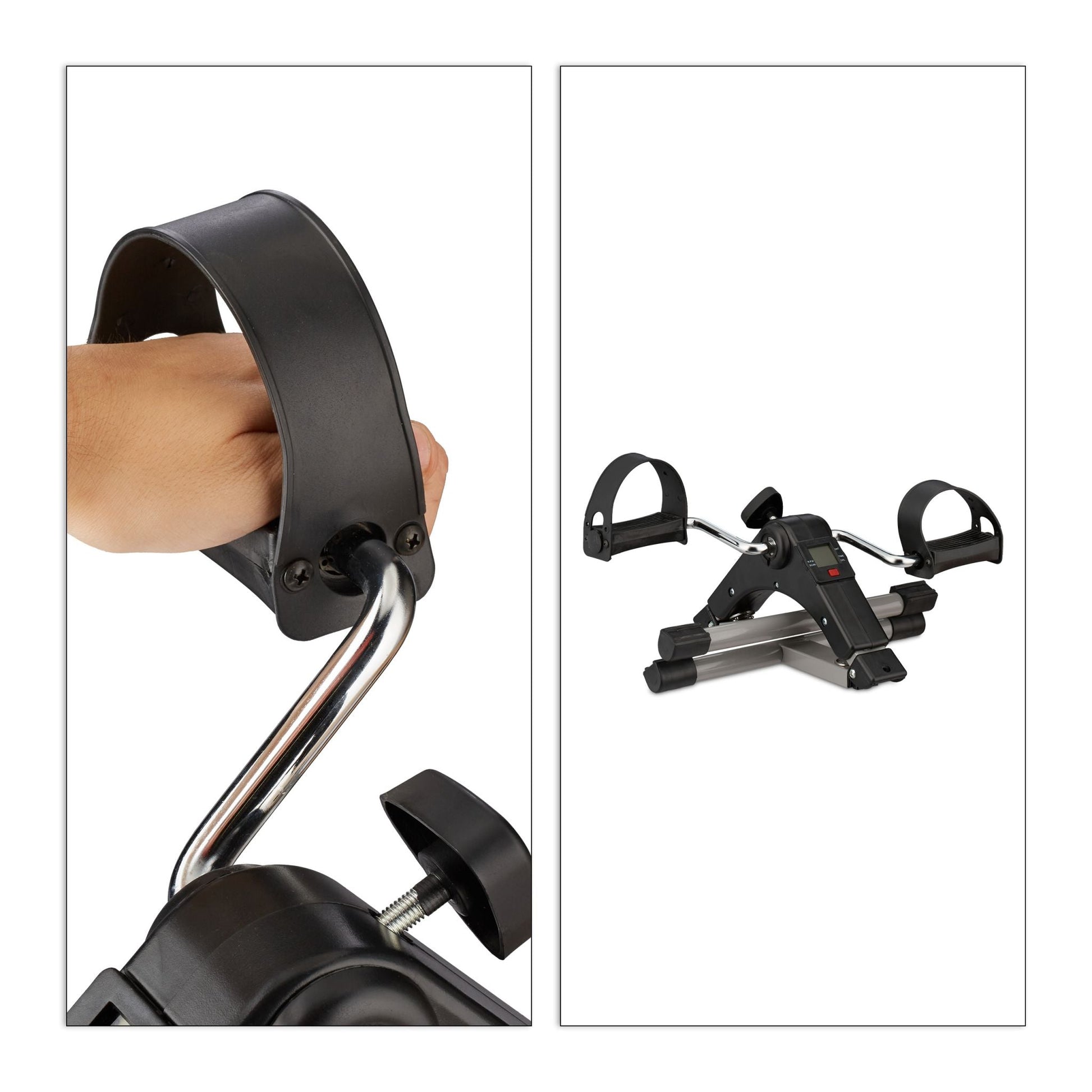 Arm- und Beintrainer Schwarz-Silber von Relaxdays