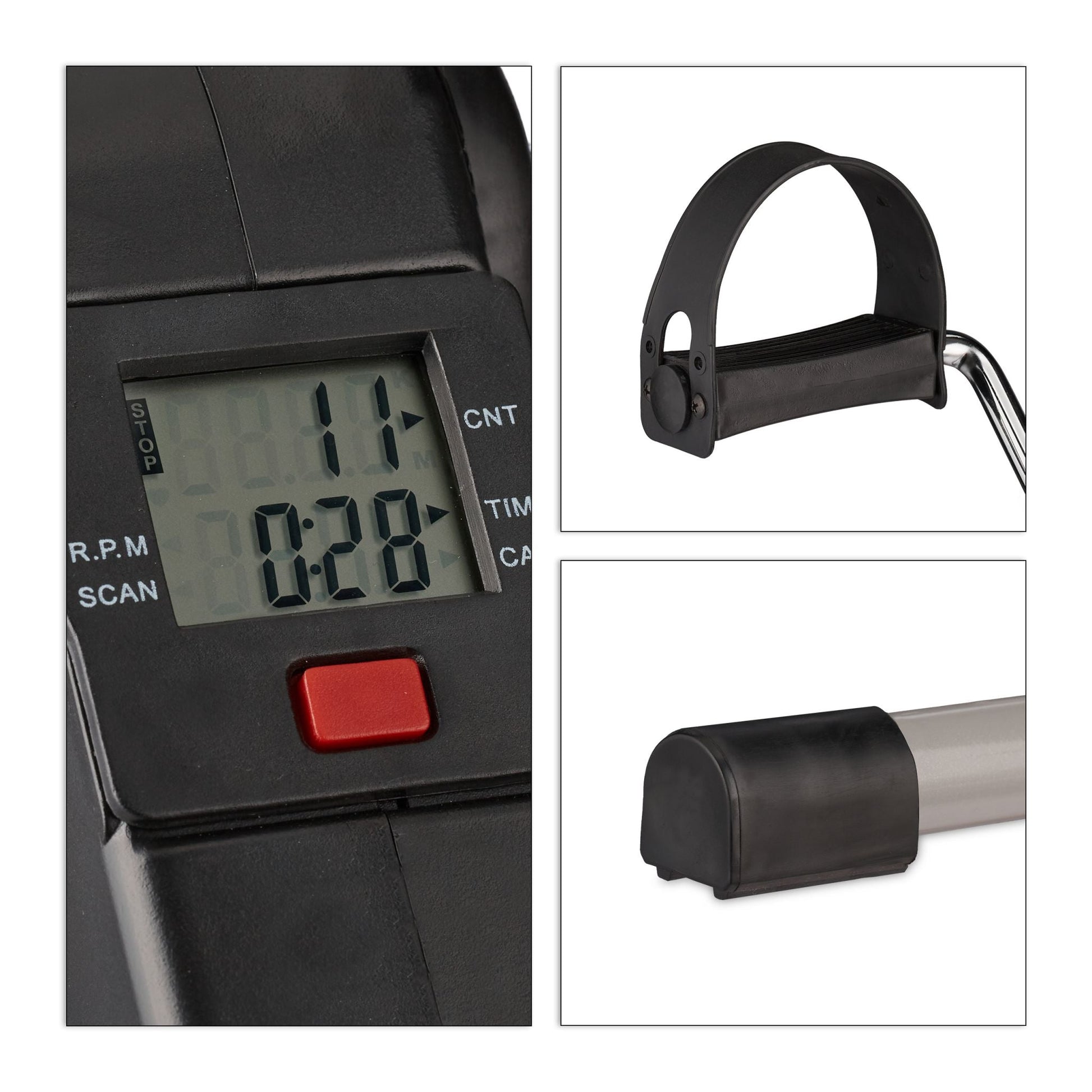 Arm- und Beintrainer Schwarz-Silber von Relaxdays