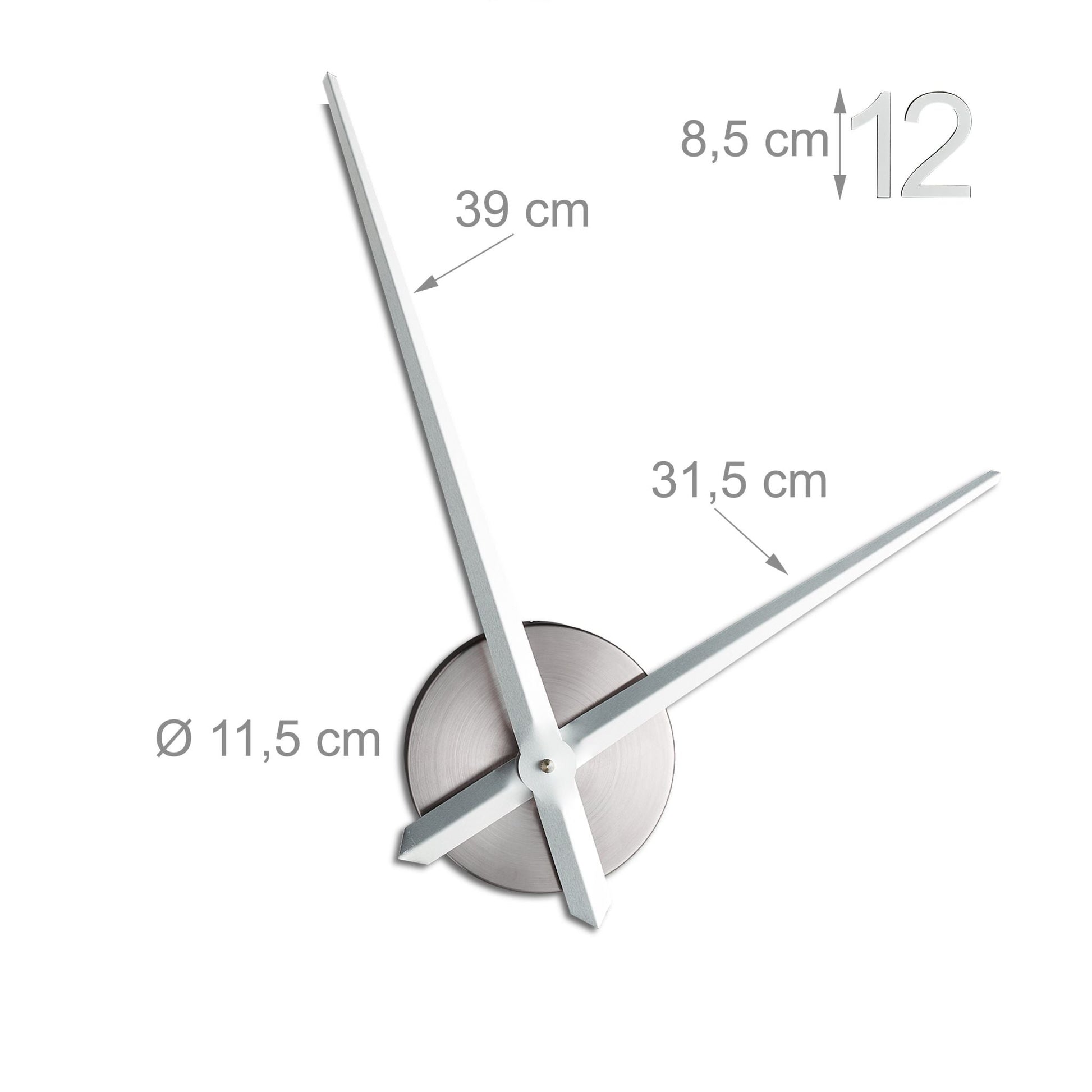 Wanduhr DIY Silber von Relaxdays