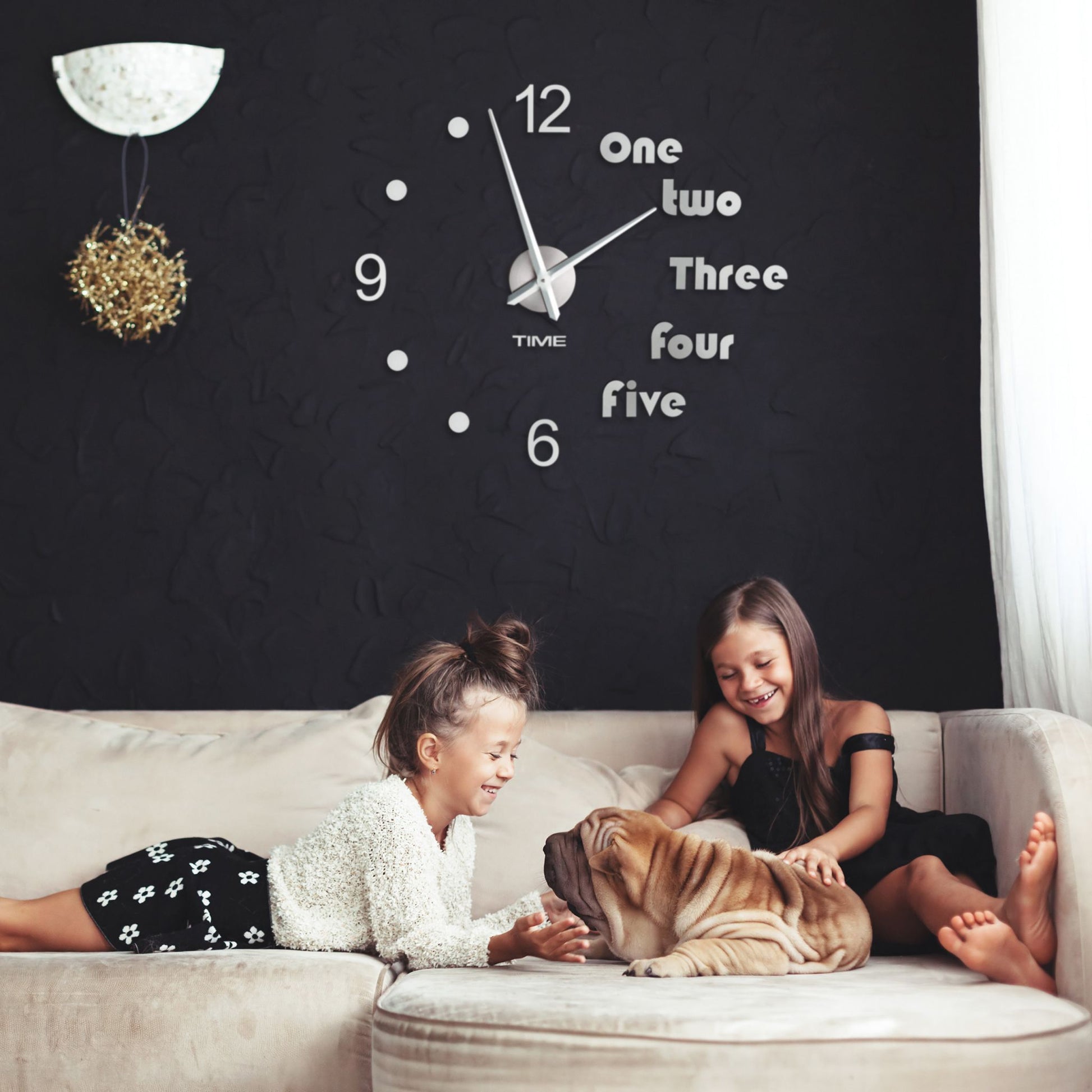 Wanduhr DIY Silber von Relaxdays