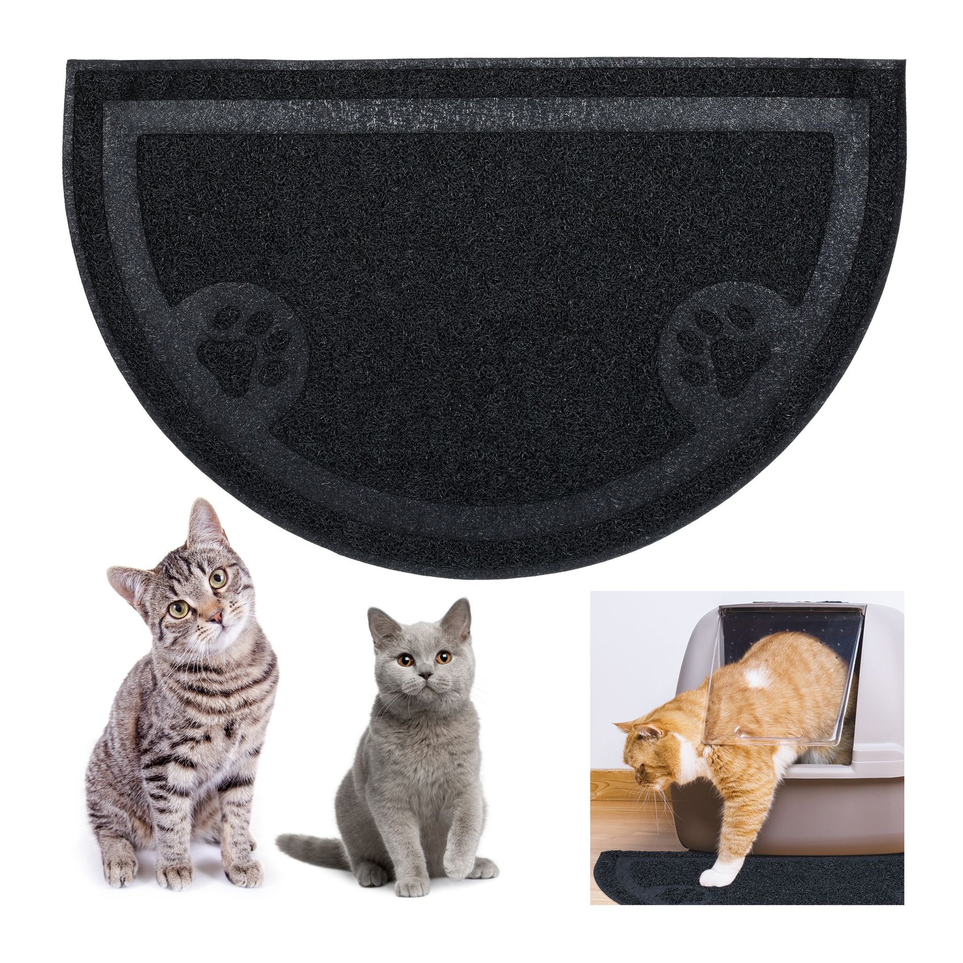 Katzenklo Matte Schwarz von Relaxdays