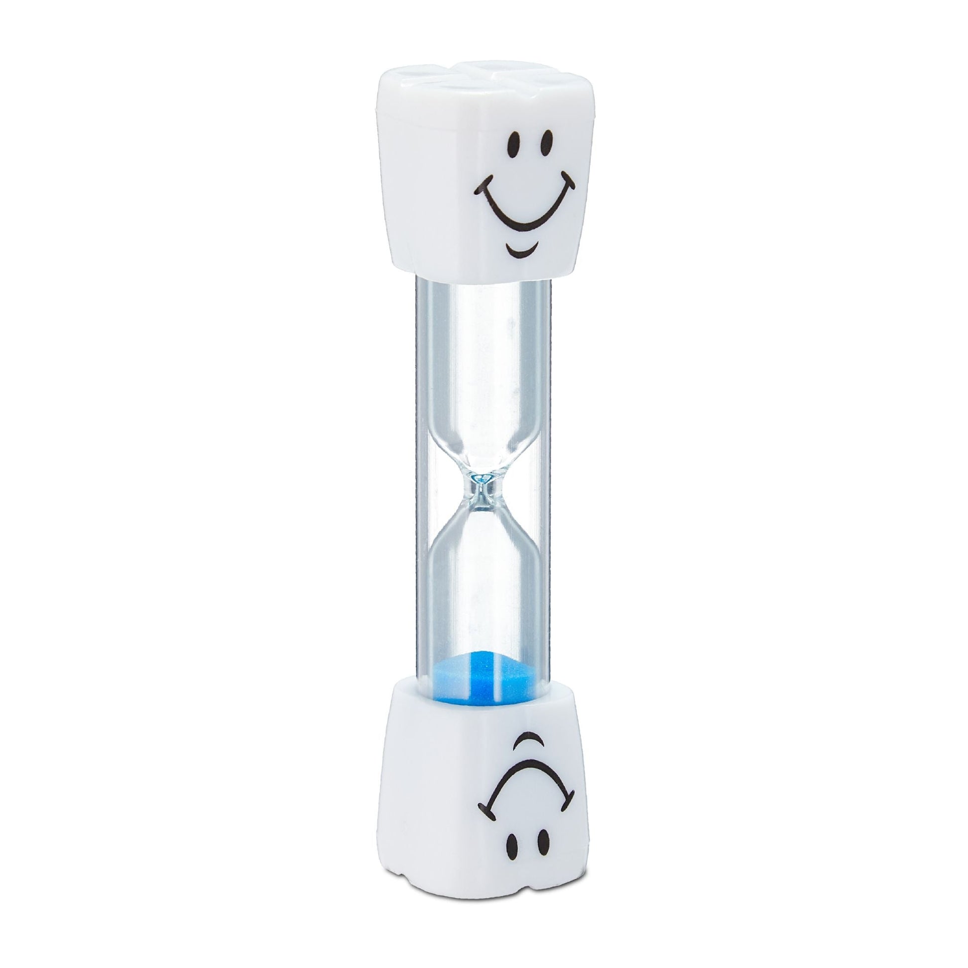 Sanduhr Zähneputzen Kinder 10er-Set Weiss-Blau-Transparent von Relaxdays