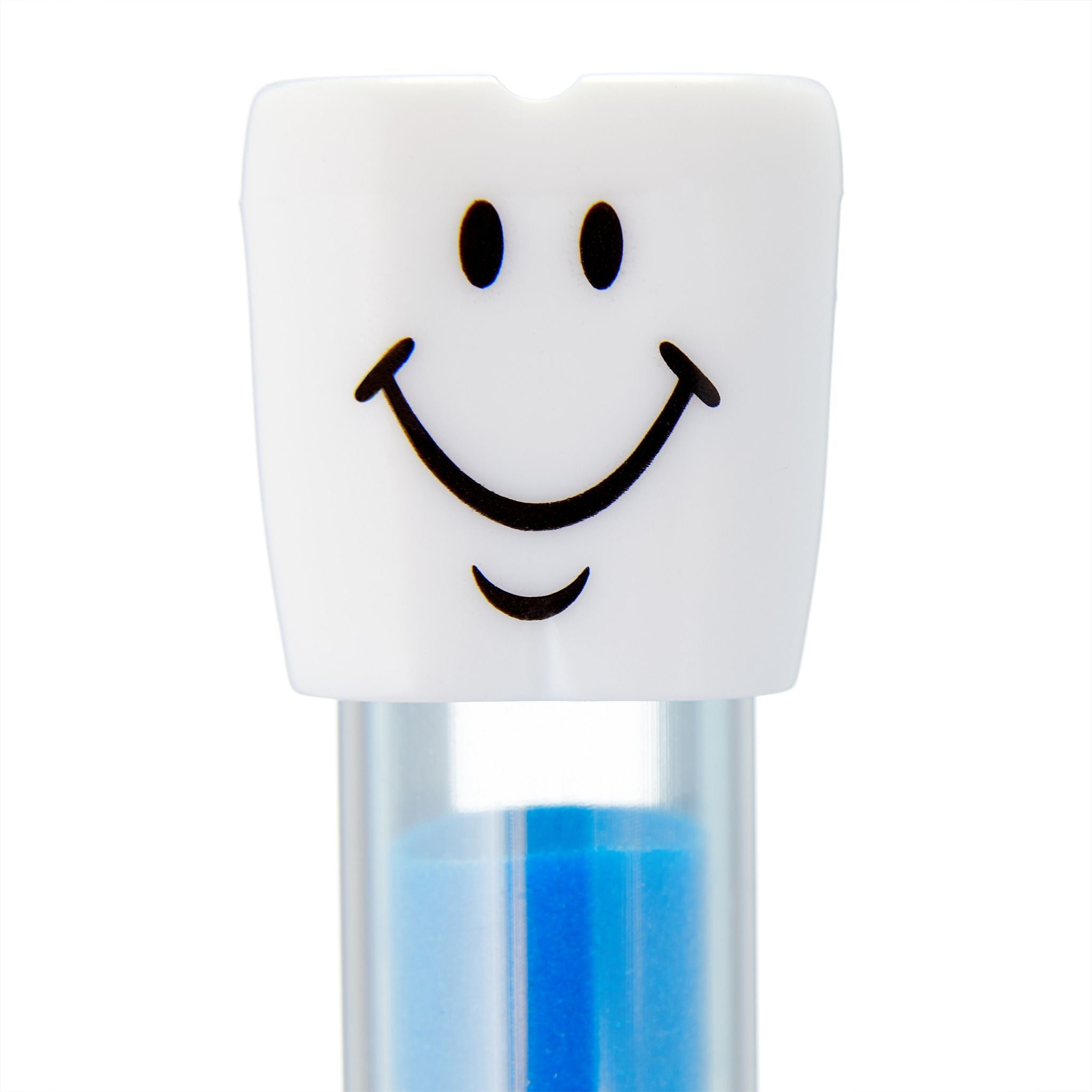 Sanduhr Zähneputzen Kinder 10er-Set Weiss-Blau-Transparent von Relaxdays
