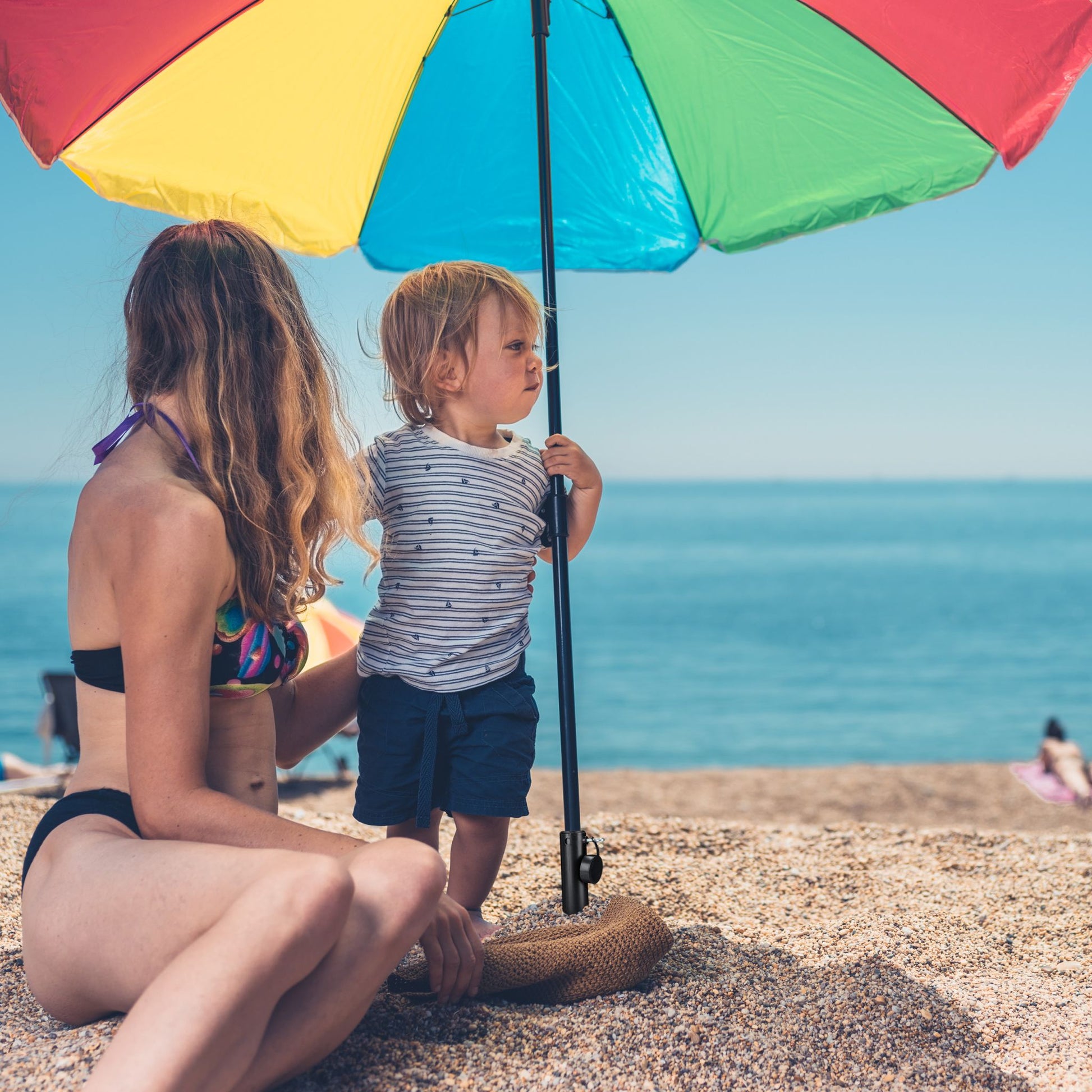 Bodenhülse für Sonnenschirm Schwarz von Relaxdays