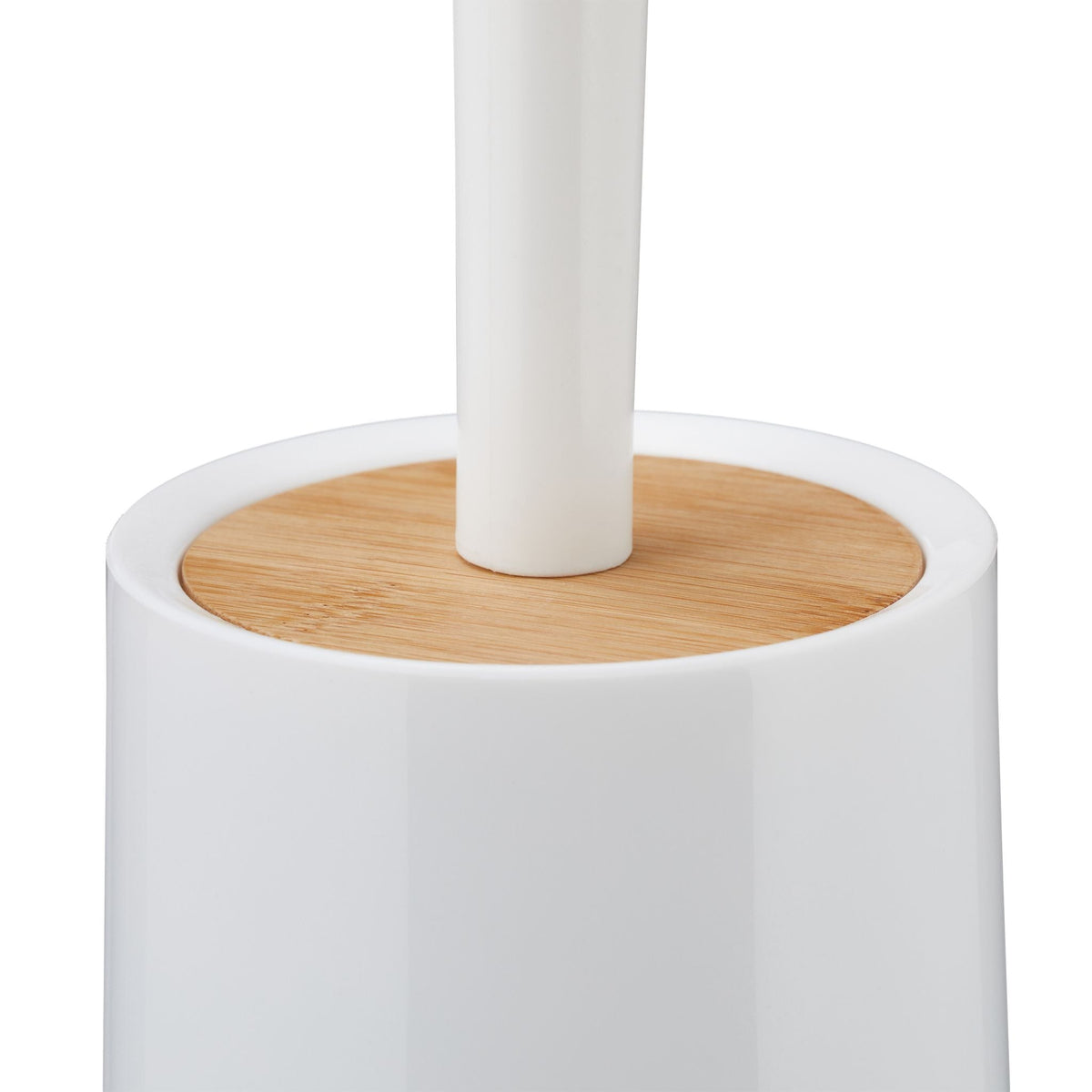 Toilettenbürste mit Behälter Weiss-Hellbraun-Schwarz von Relaxdays
