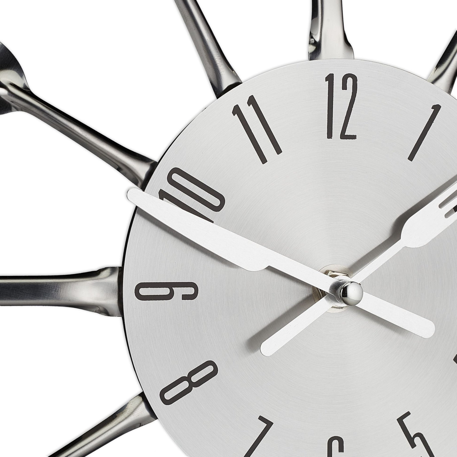 Wanduhr Besteck Silber von Relaxdays
