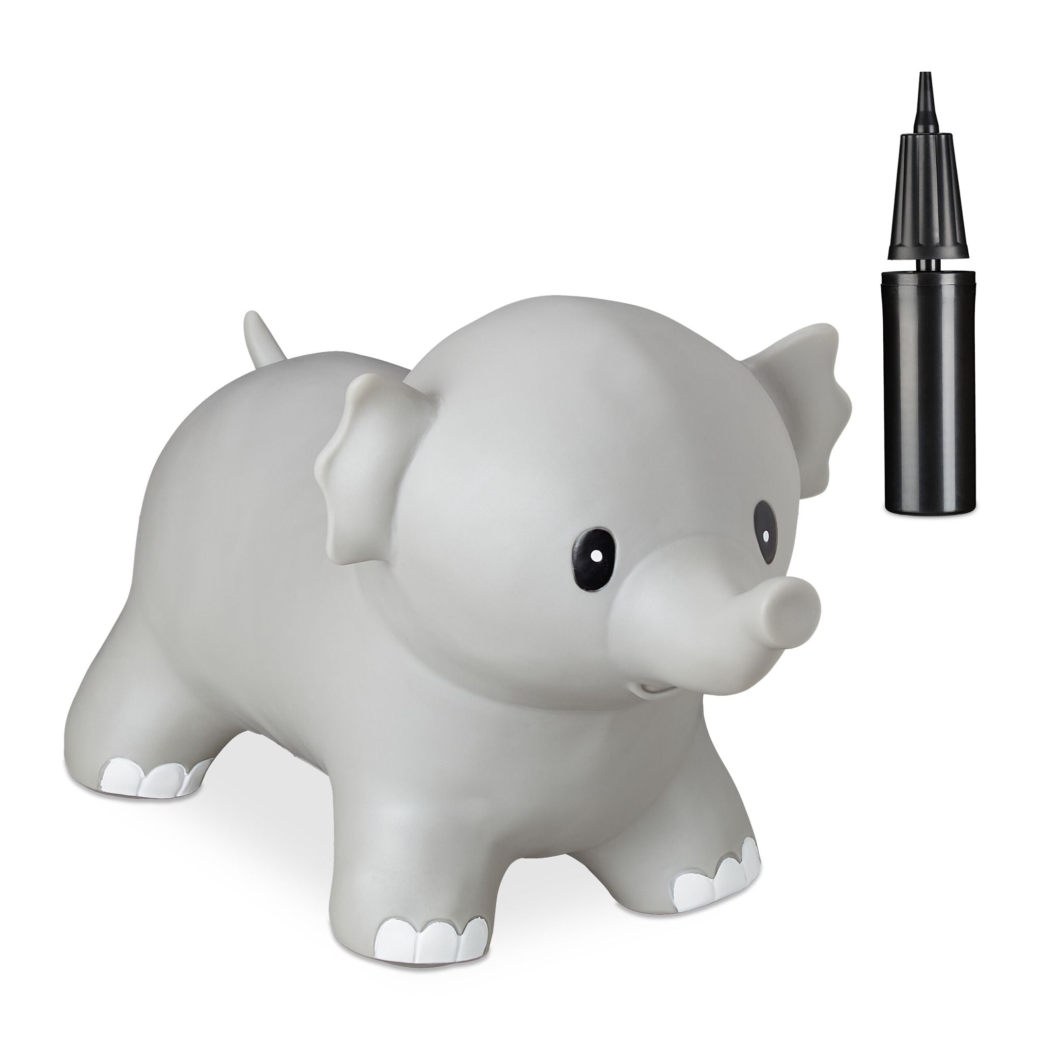 Hüpftier Elefant Weiss-Schwarz-Grau von Relaxdays