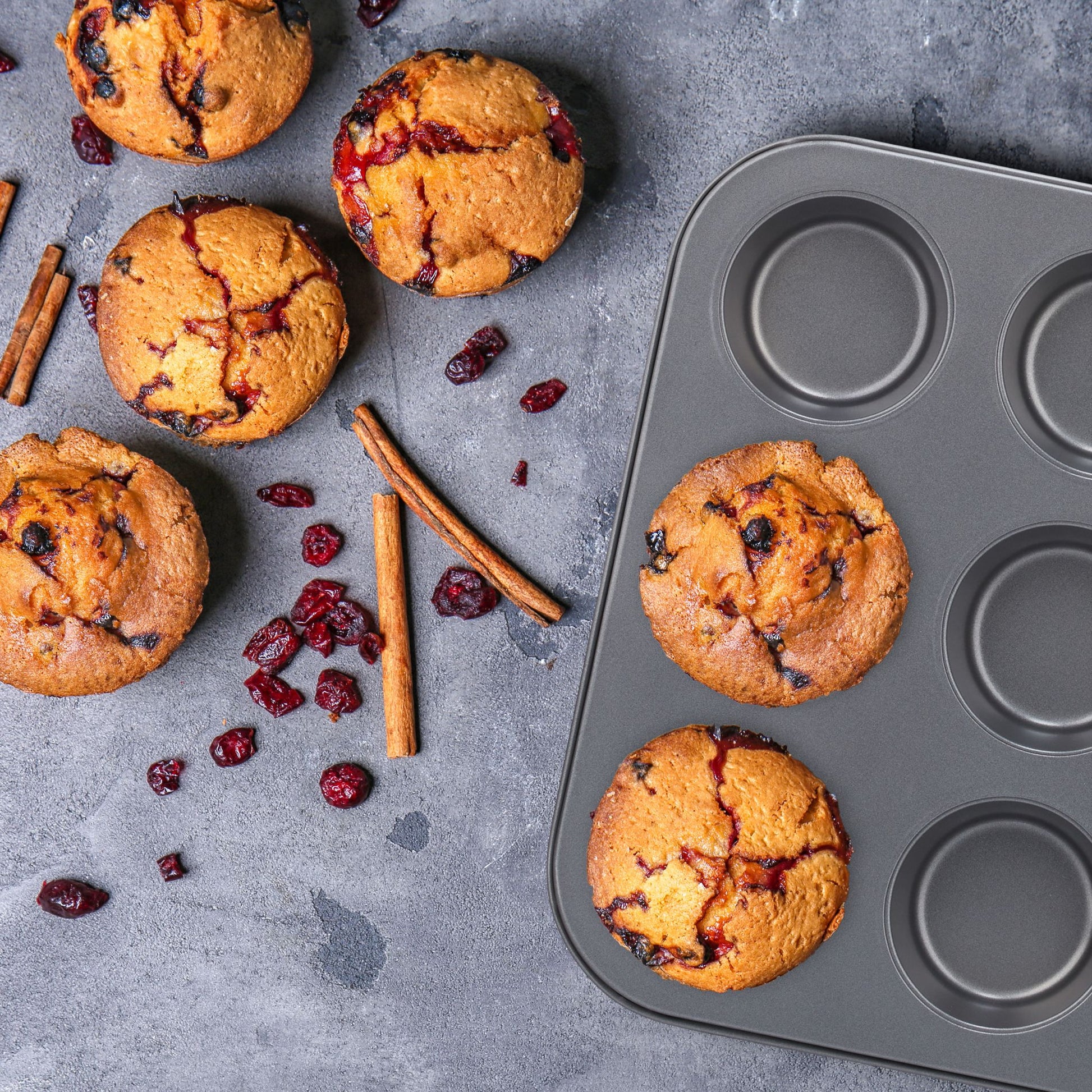12er Muffinform 2er-Set Anthrazit von Relaxdays