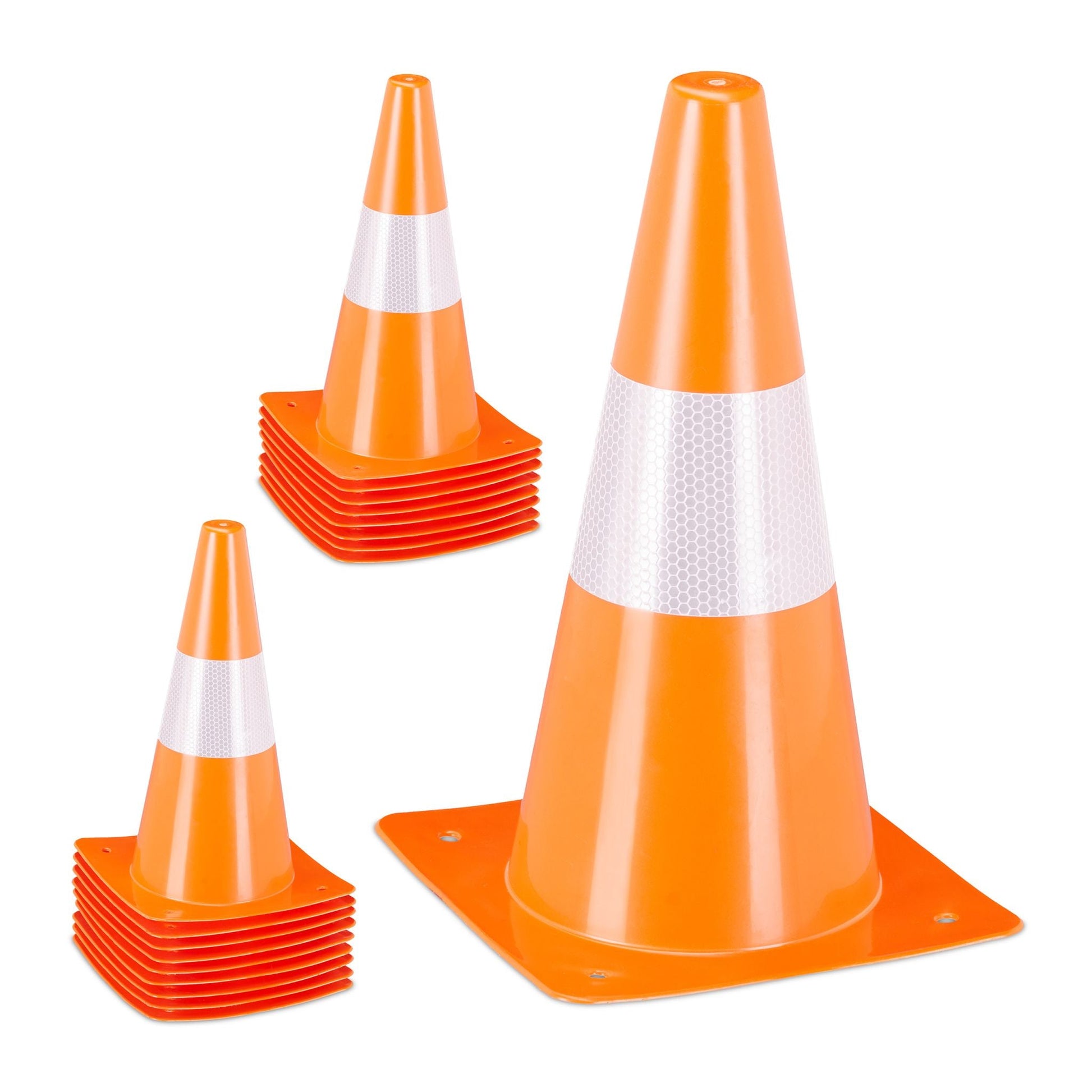 Pylonen 18er-Set Weiss-Orange von Relaxdays