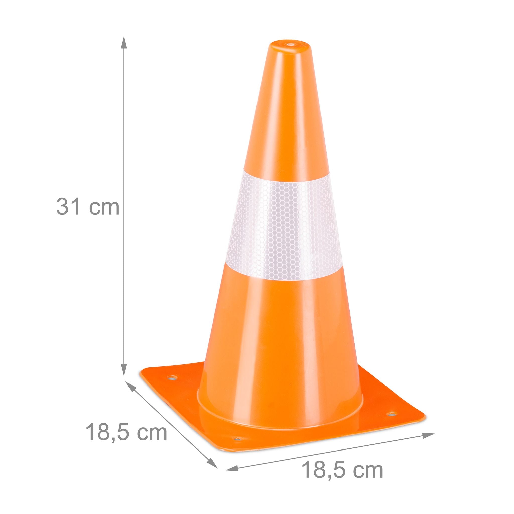 Pylonen 18er-Set Weiss-Orange von Relaxdays