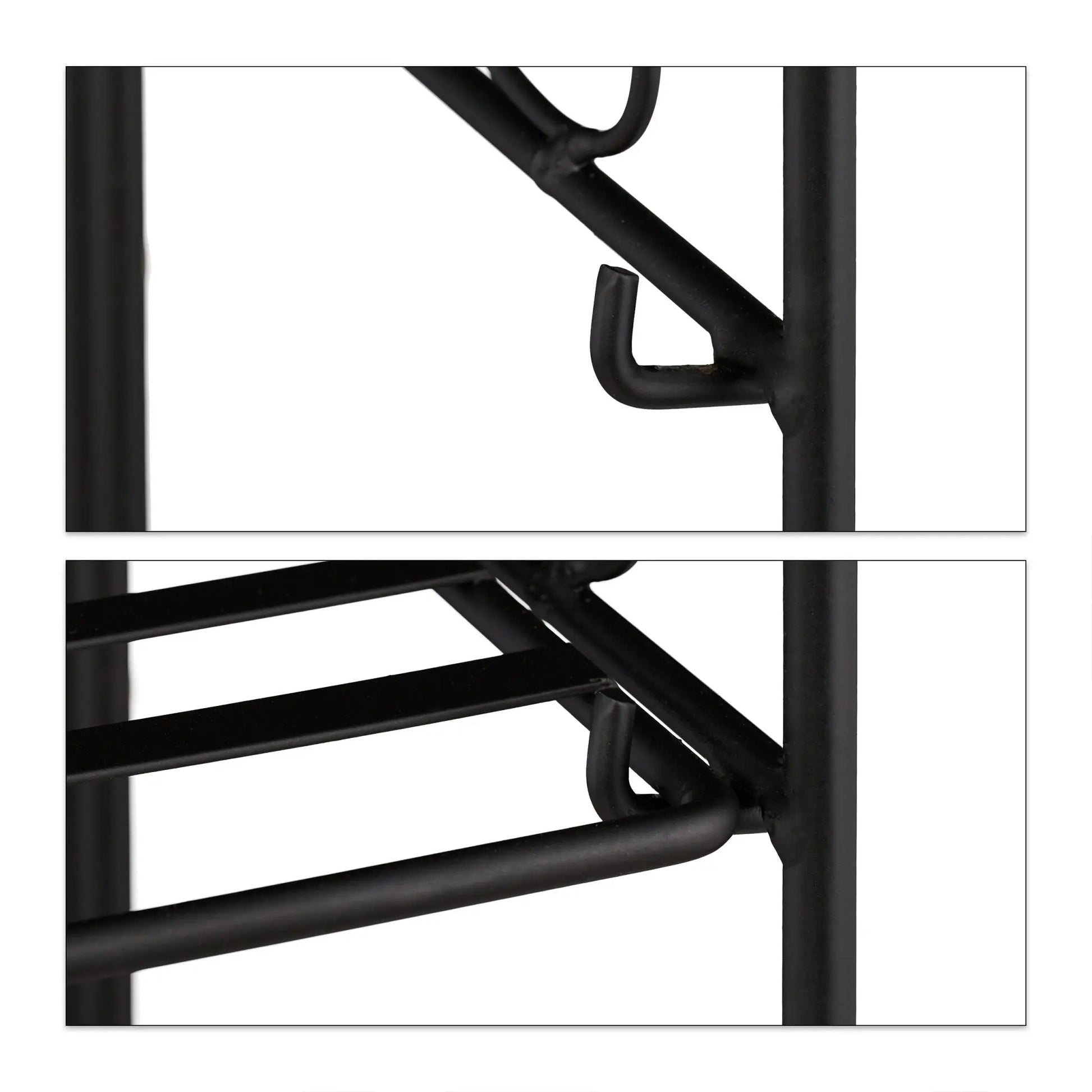 Blumenregal Metall klappbar Schwarz von Relaxdays