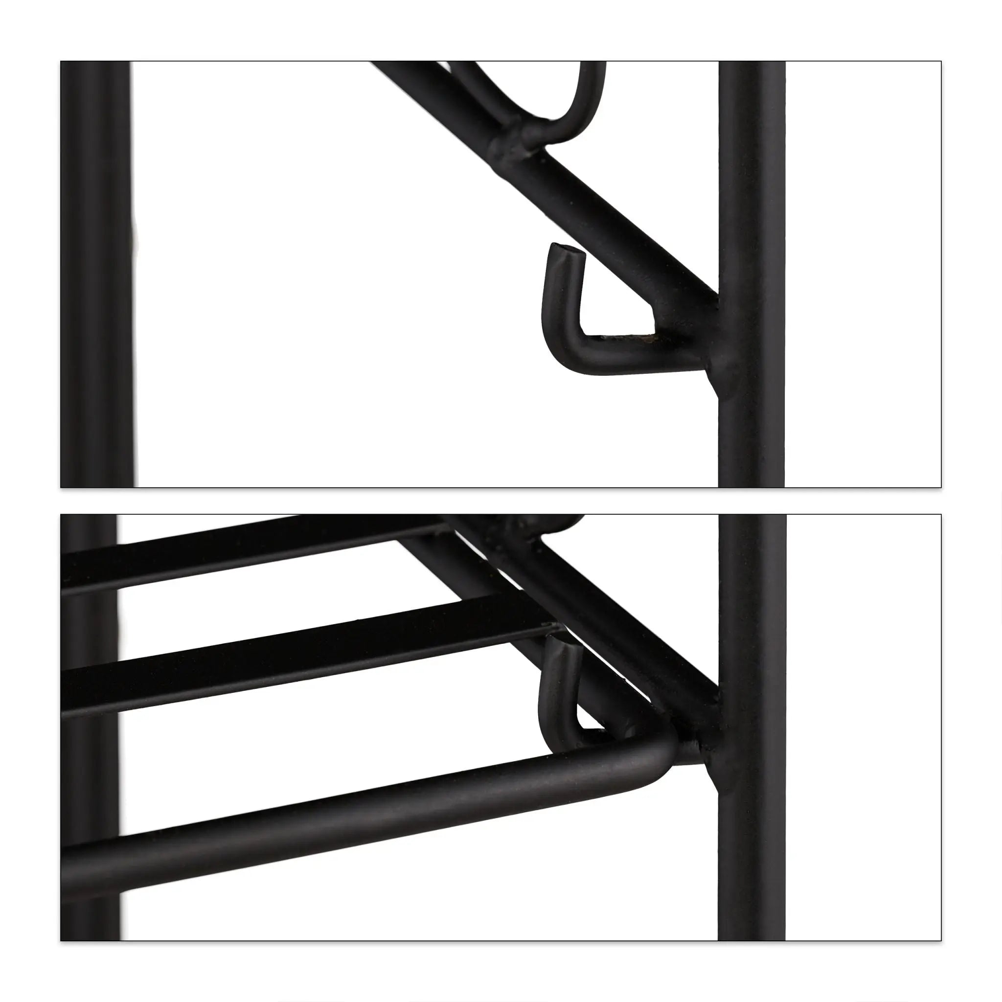 Blumenregal Metall klappbar Schwarz von Relaxdays