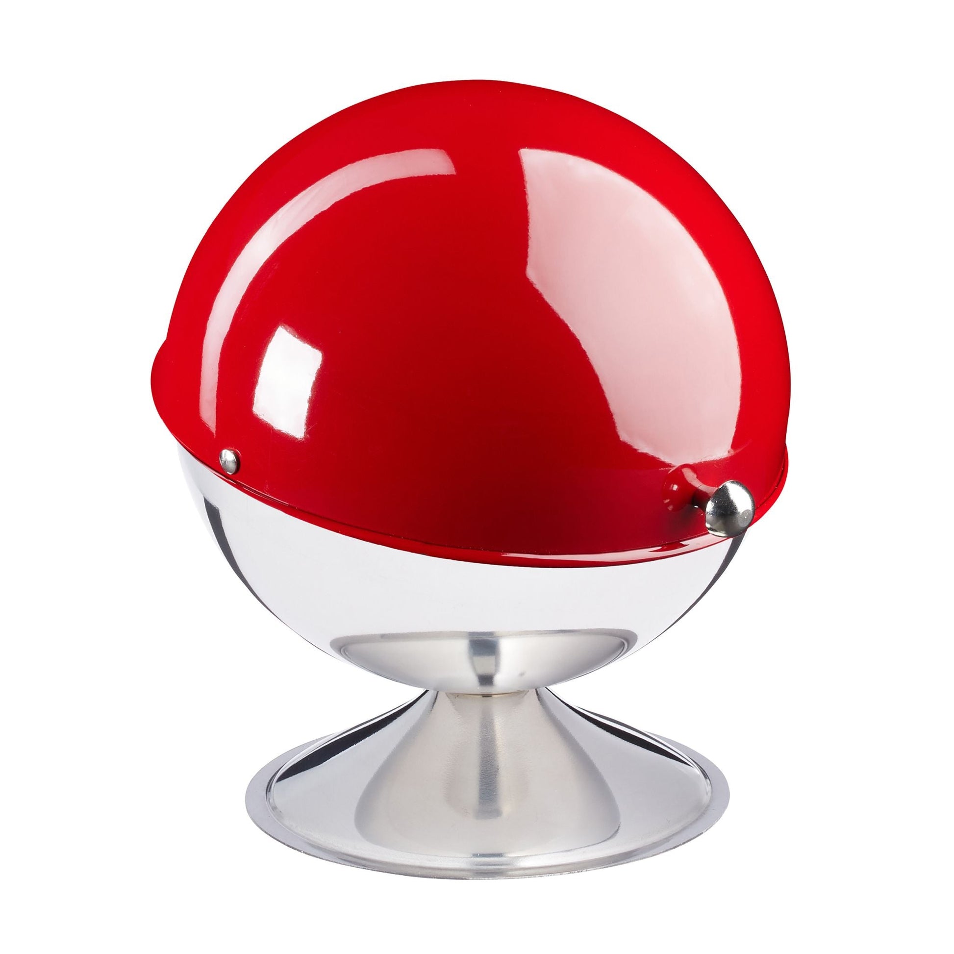Zuckerdose Edelstahl Rot-Silber von Relaxdays