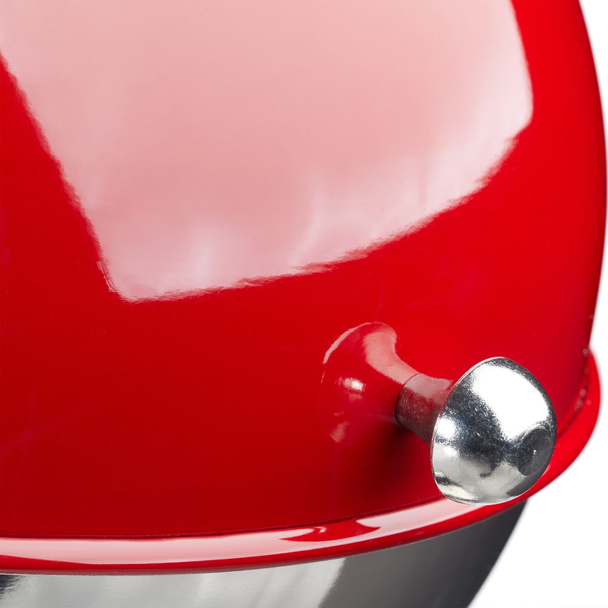Zuckerdose Edelstahl Rot-Silber von Relaxdays