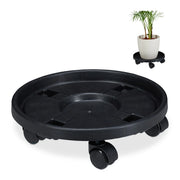 Pflanzenroller Kunststoff gross 2er-Set Schwarz von Relaxdays