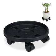 Pflanzenroller Kunststoff klein 2er-Set Schwarz von Relaxdays