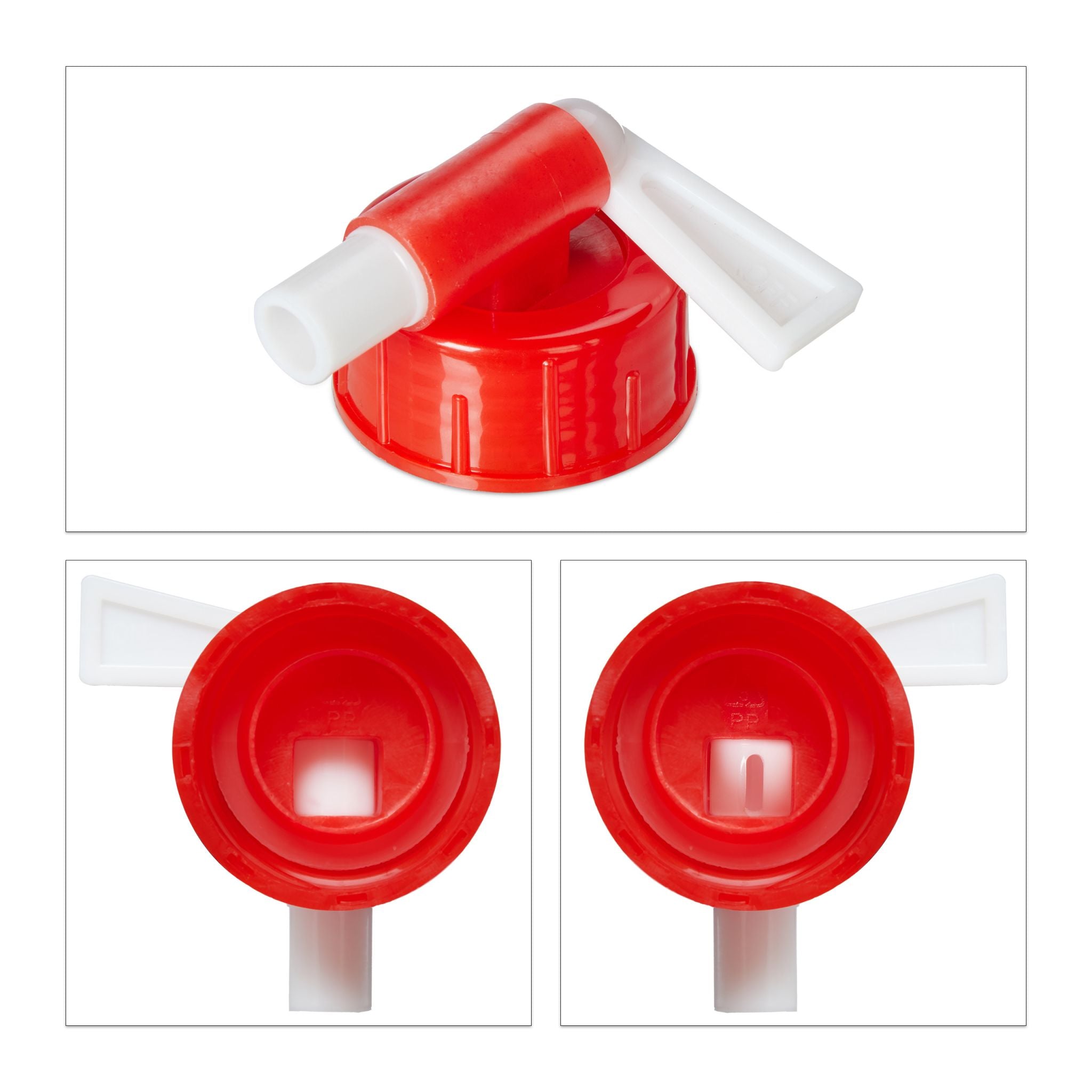 Wasserkanister faltbar 20L 4er-Set Blau-Rot-Transparent von Relaxdays