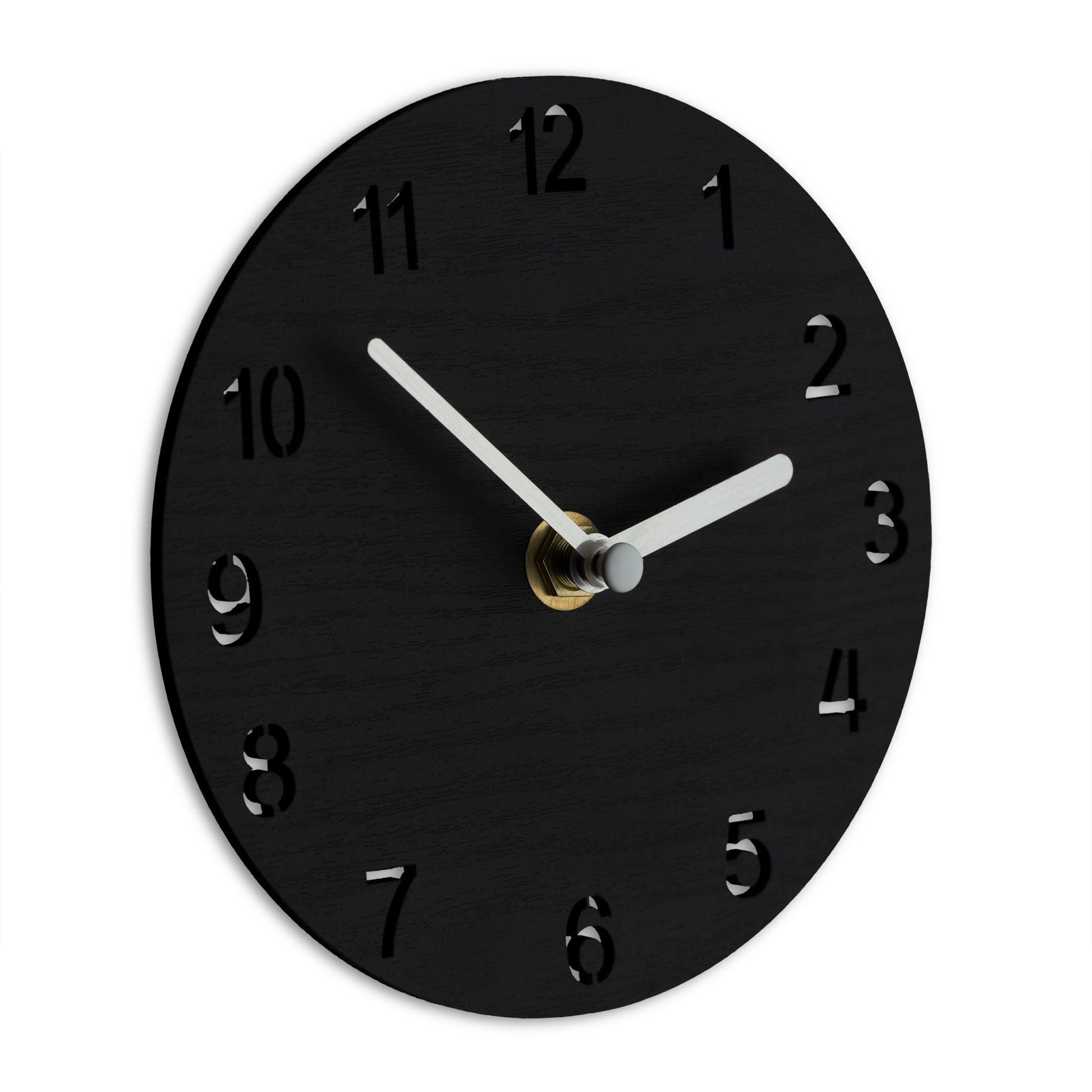 Weltkarte Holz mit 5 Uhren Schwarz-Silber von Relaxdays