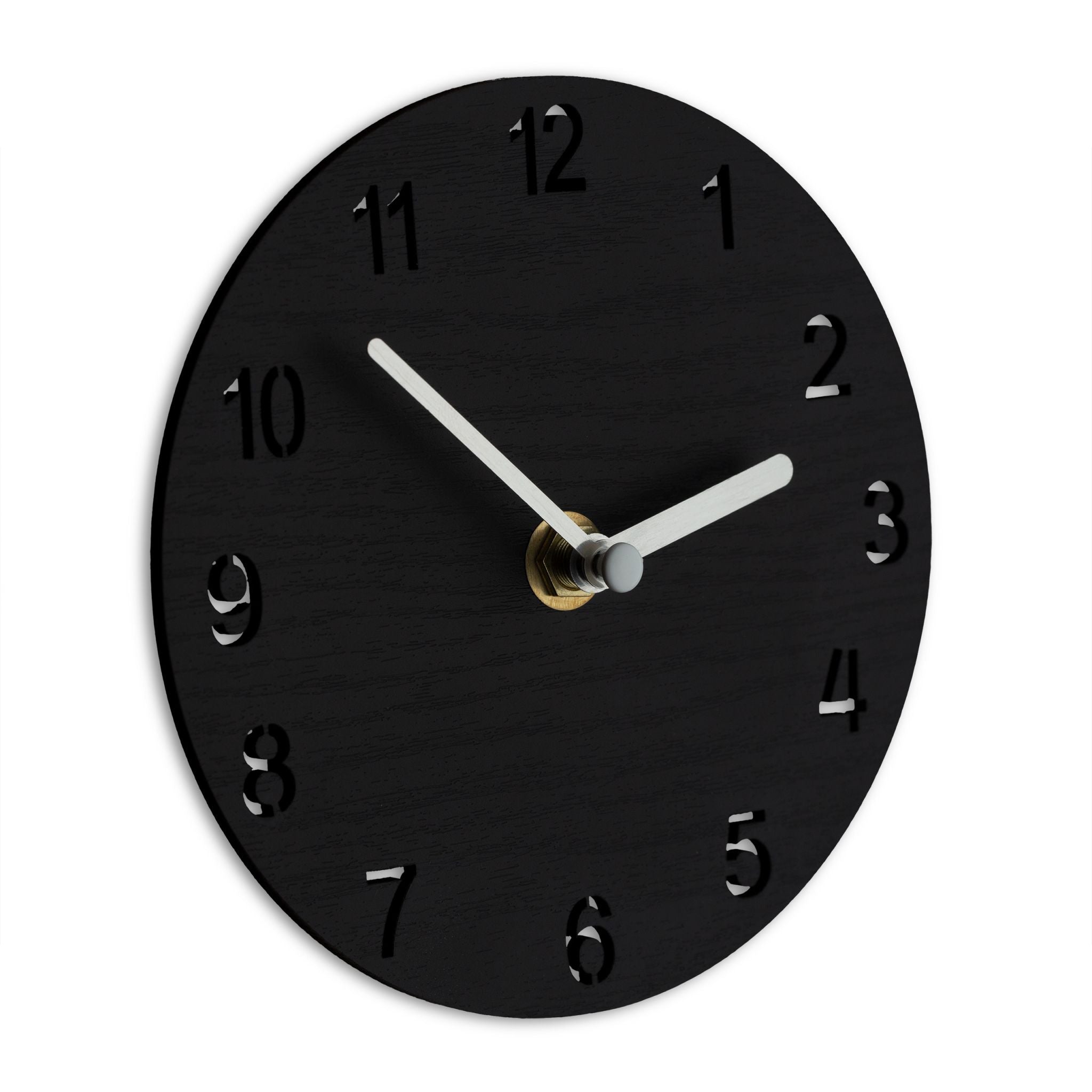 Weltkarte Holz mit 5 Uhren Schwarz-Silber von Relaxdays