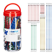 Spanngummi 24er-Set 5 Grössen Blau-Dunkelgrün-Rot von Relaxdays