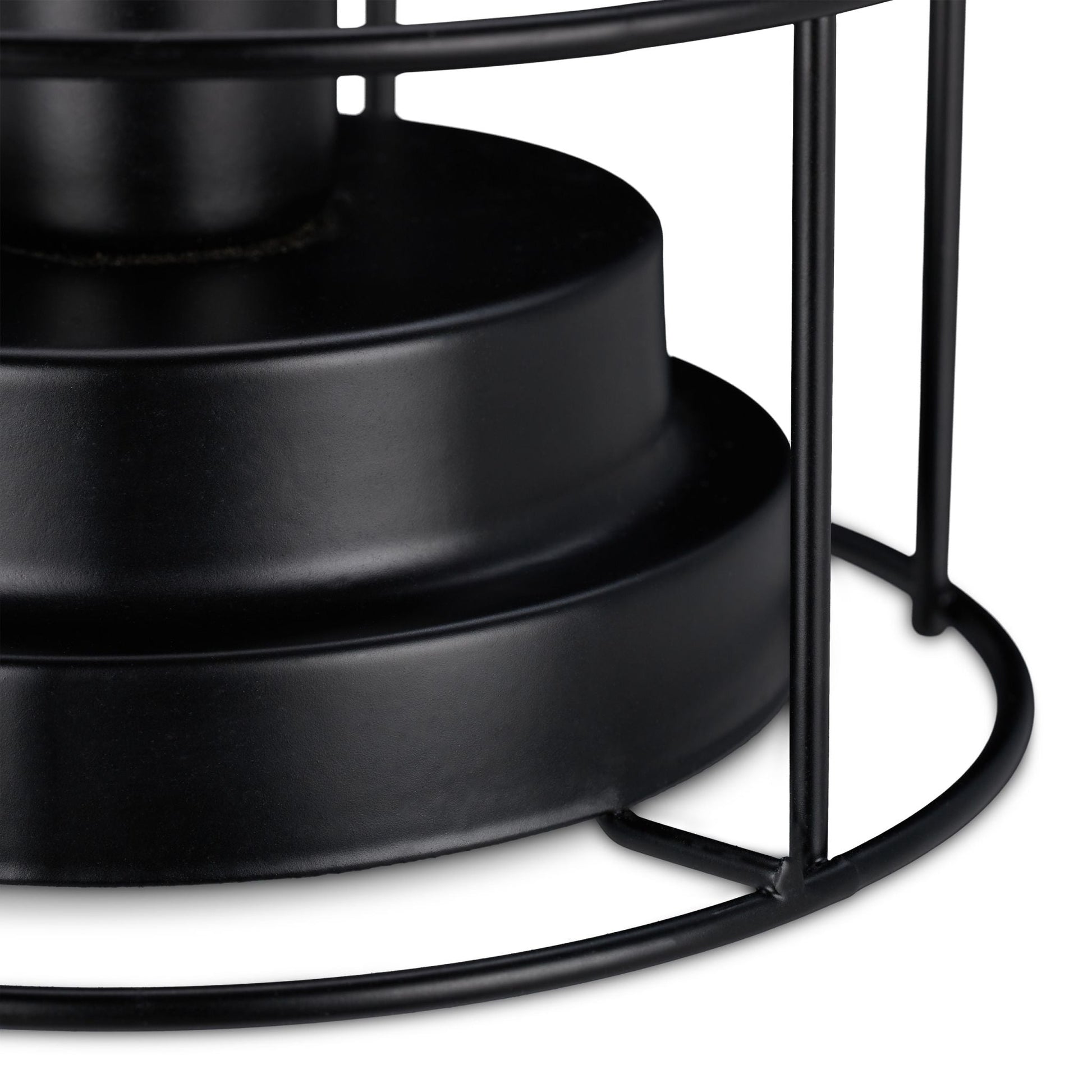 Tischlampe LED industrial Schwarz-Transparent von Relaxdays