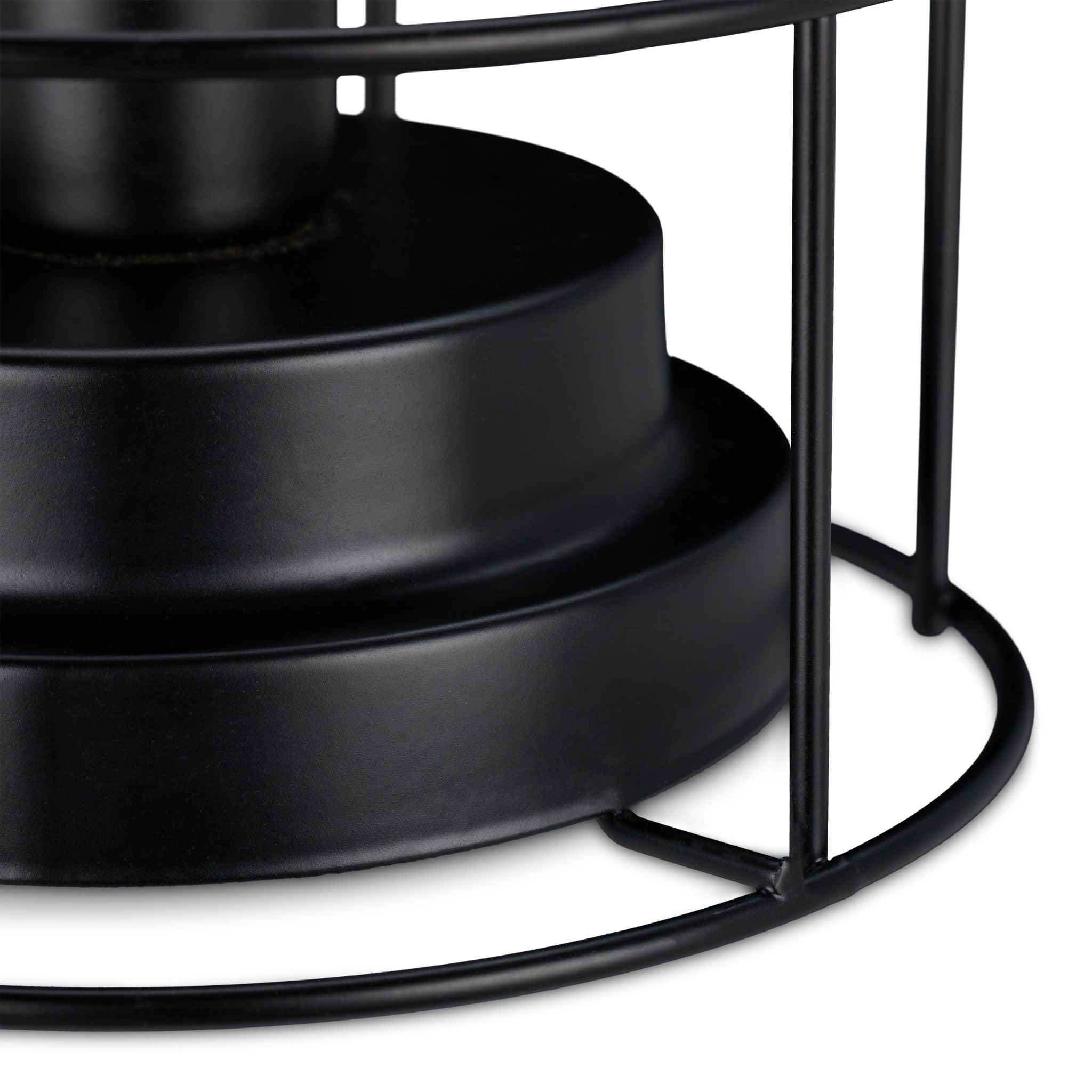 Tischlampe LED industrial Schwarz-Transparent von Relaxdays