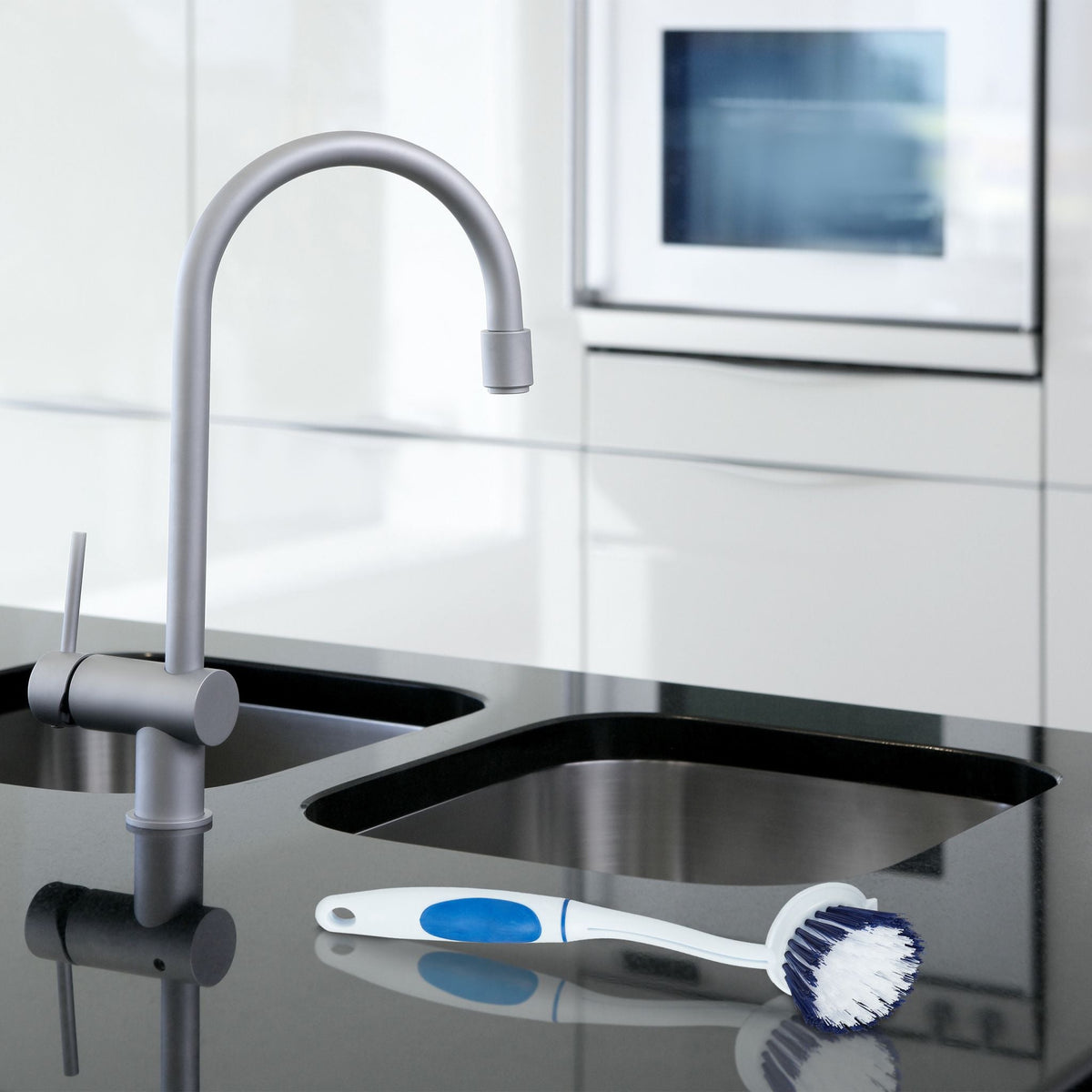 Spülbürste 6er-Set Weiss-Blau-Dunkelblau von Relaxdays