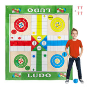 XXL Ludo Spiel Blau-Grün-Rot von Relaxdays