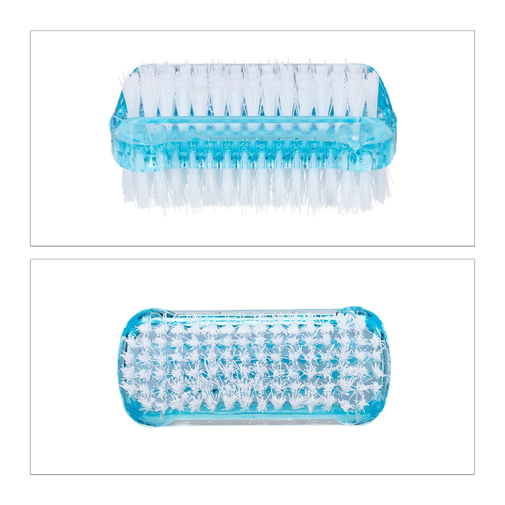 Nagelbürste 8 Stück Weiss-Blau von Relaxdays