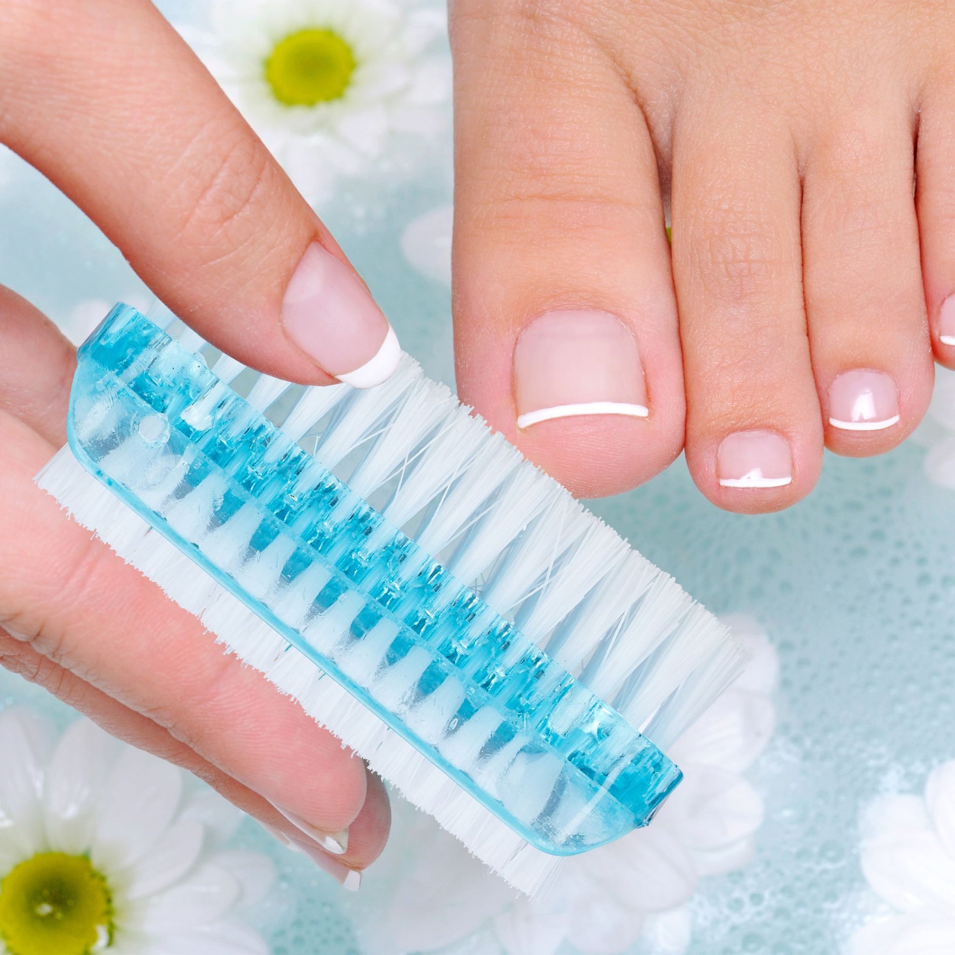 Nagelbürste 8 Stück Weiss-Blau von Relaxdays