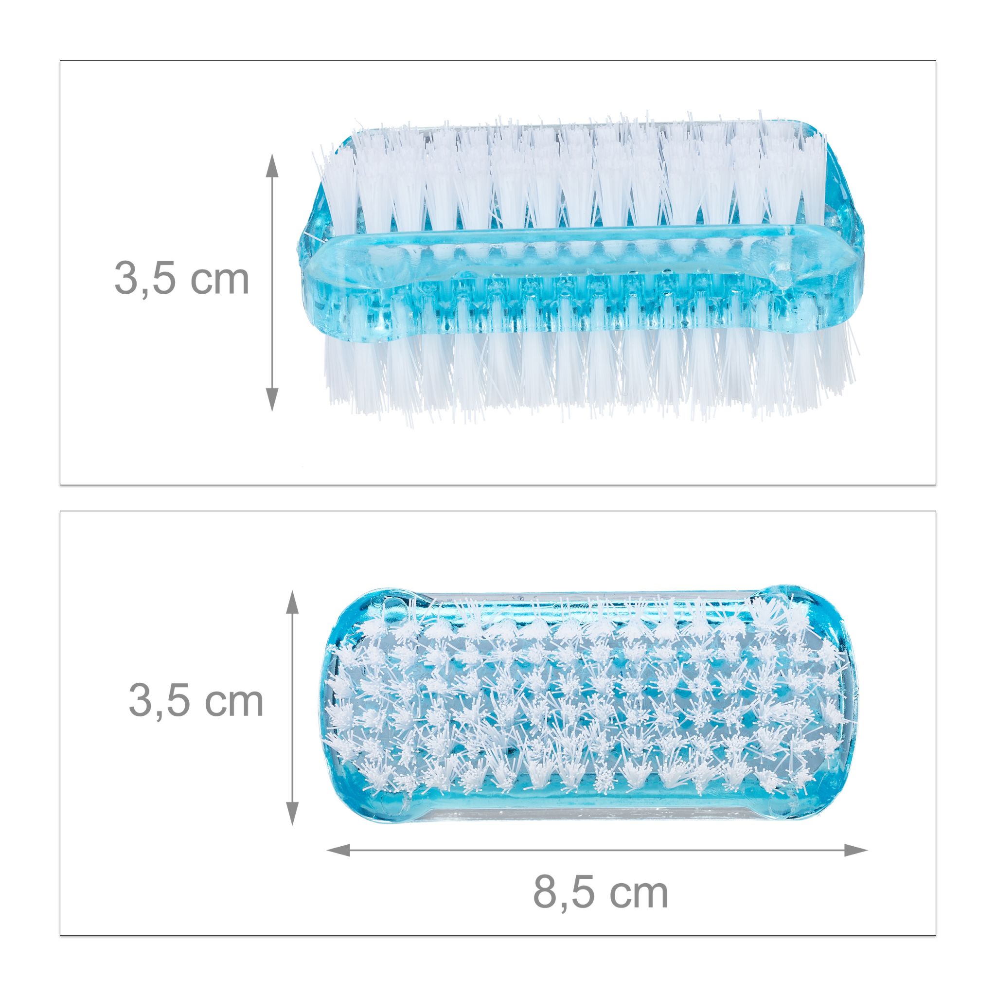 Nagelbürste 8 Stück Weiss-Blau von Relaxdays