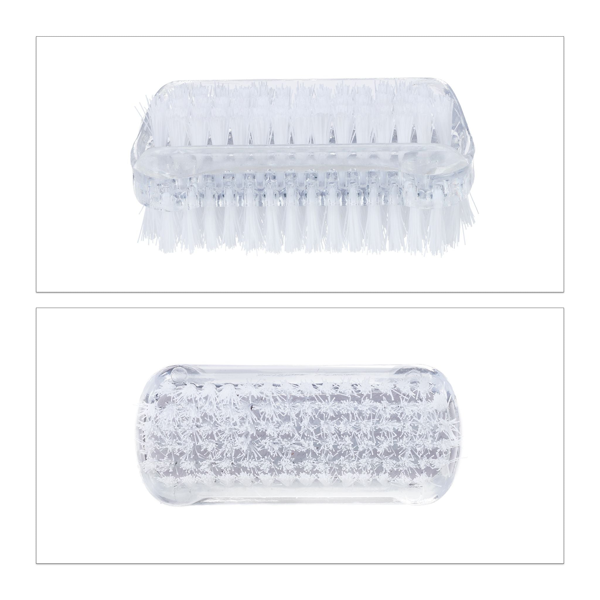 Nagelbürste 8 Stück Weiss-Transparent von Relaxdays