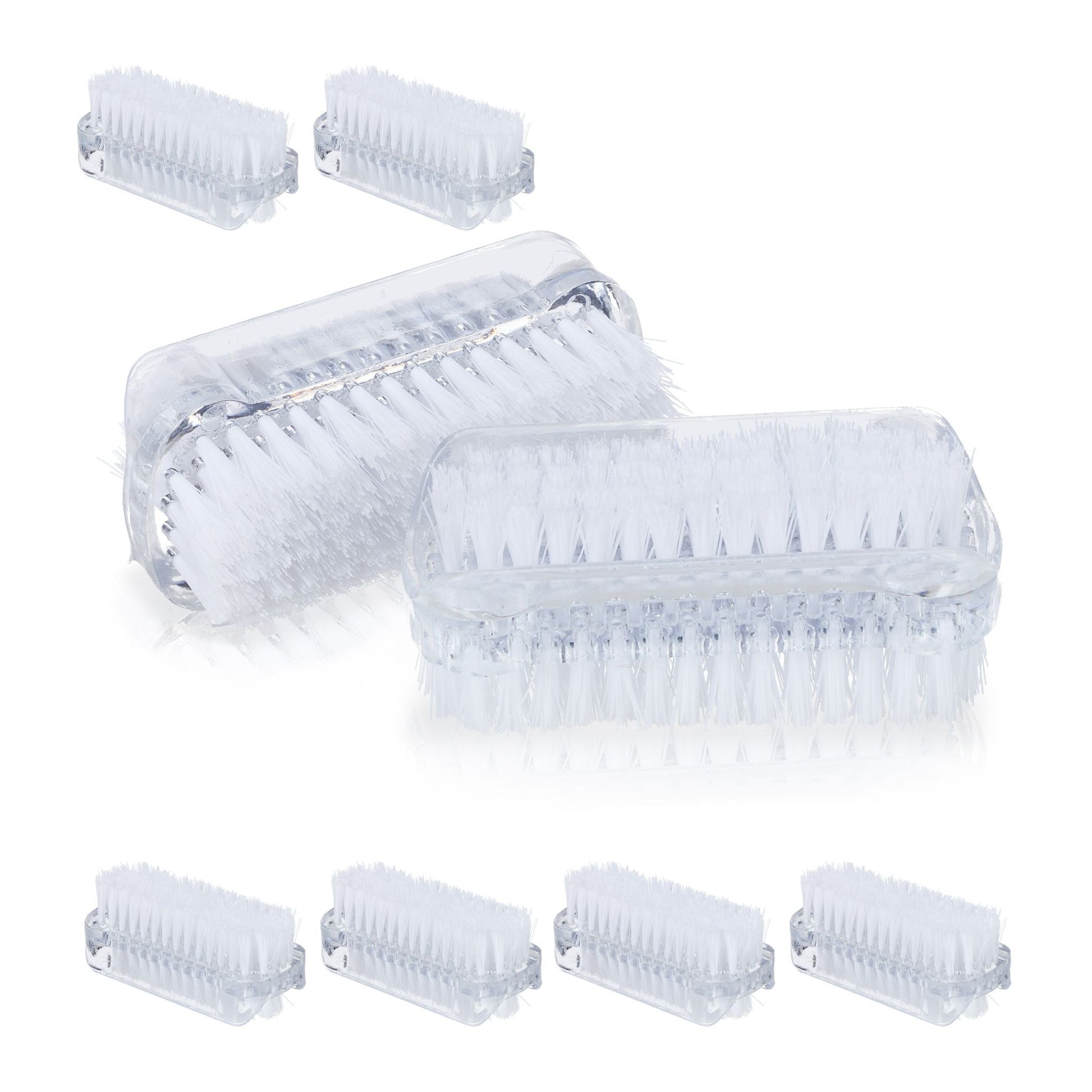 Nagelbürste 8 Stück Weiss-Transparent von Relaxdays