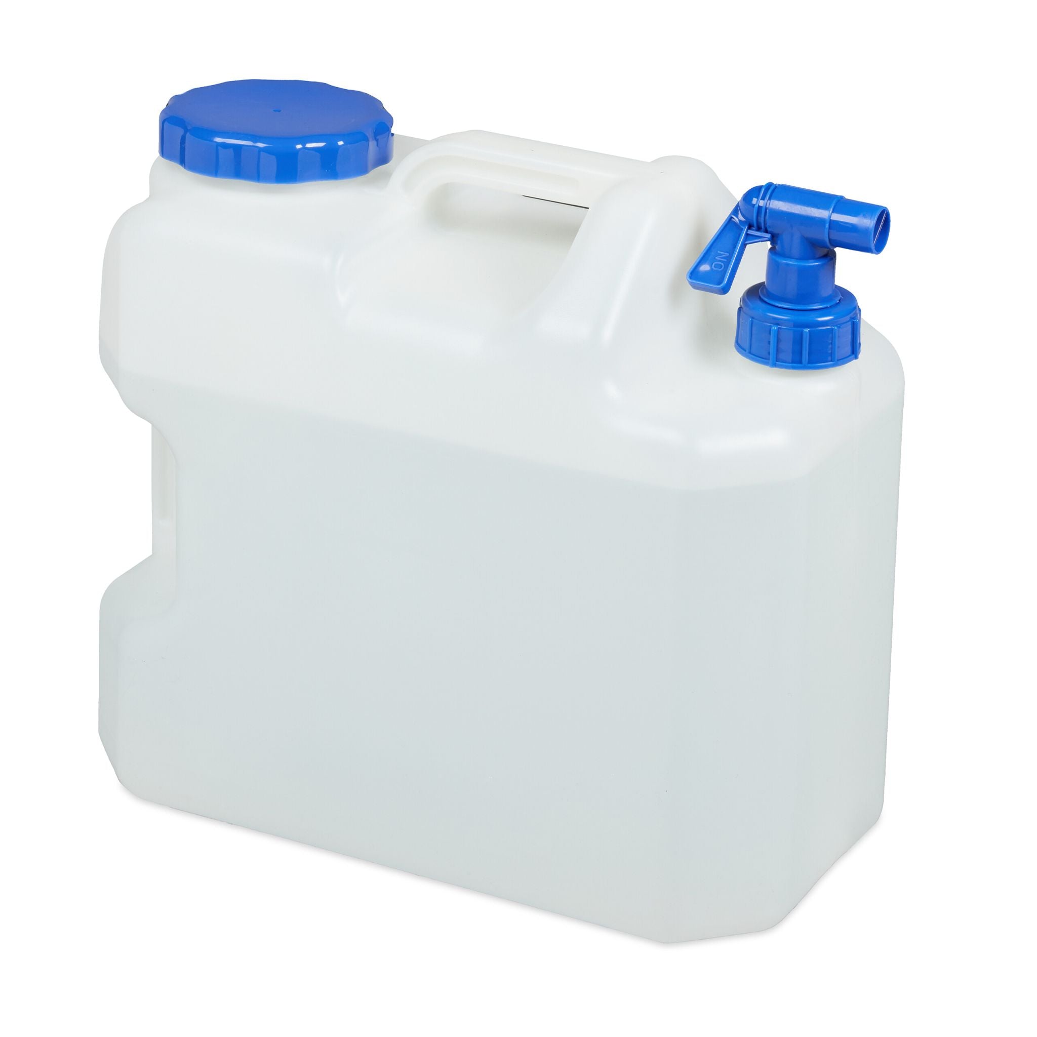 Wasserkanister mit Hahn Weiss-Blau