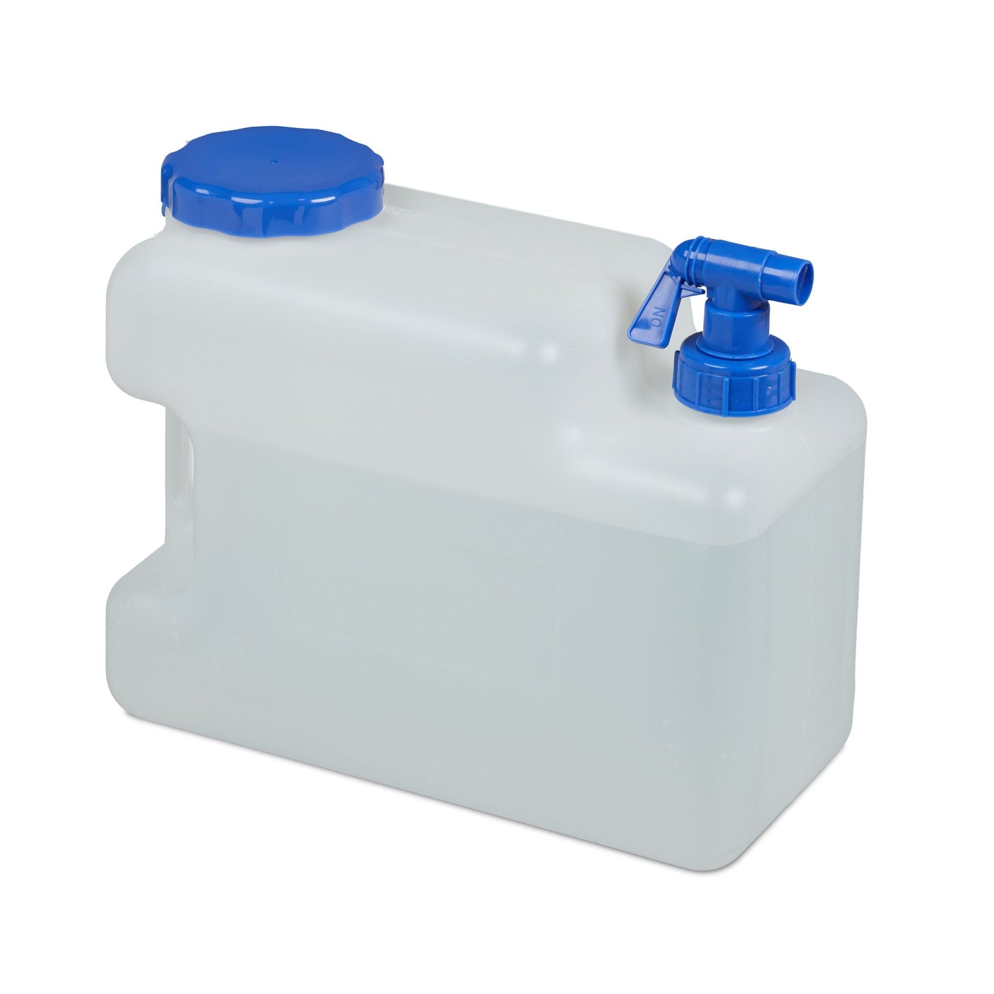 Wasserkanister mit Hahn Weiss-Blau von Relaxdays