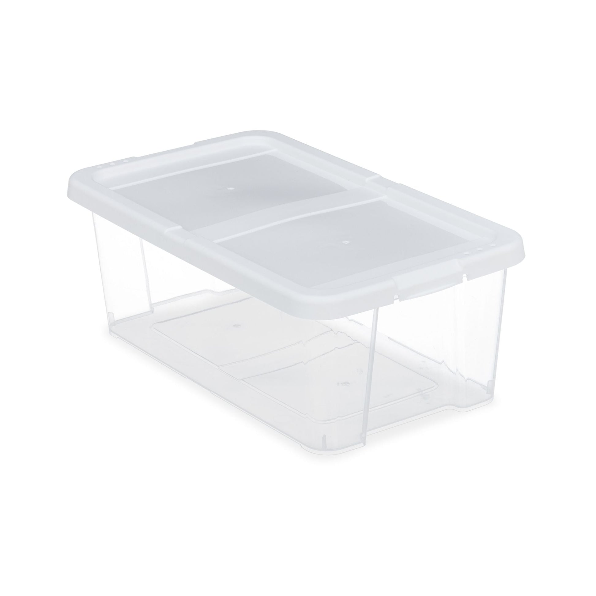 Schuhboxen Kunststoff 12er-Set Weiss-Transparent von Relaxdays
