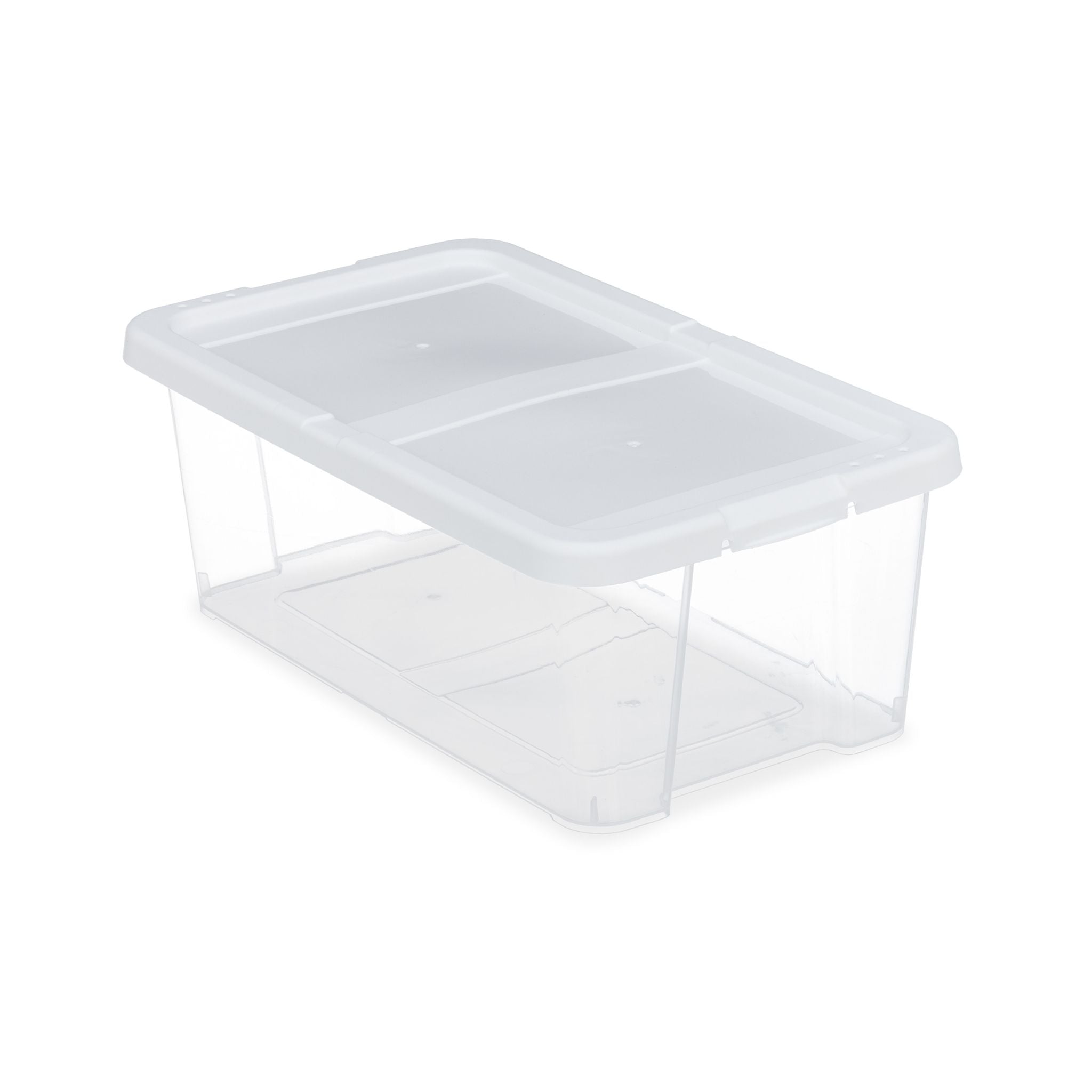 Schuhboxen Kunststoff 12er-Set Weiss-Transparent von Relaxdays