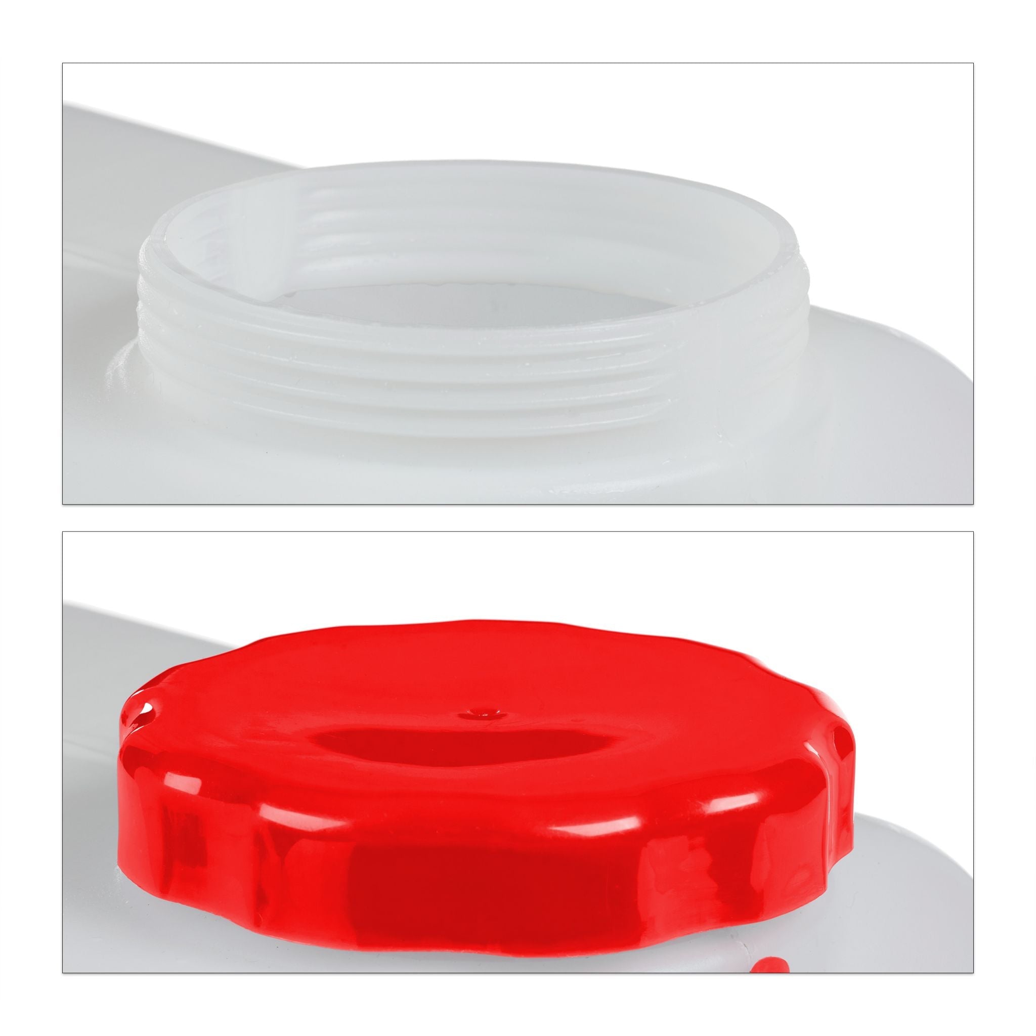 Wasserkanister mit Hahn Weiss-Rot