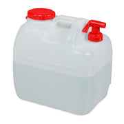 Wasserkanister mit Hahn Weiss-Rot von Relaxdays