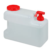 Wasserkanister mit Hahn Weiss-Rot