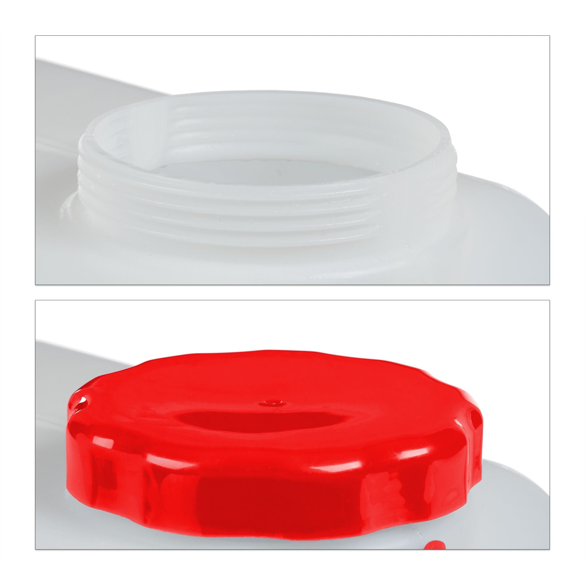 Wasserkanister mit Hahn Weiss-Rot