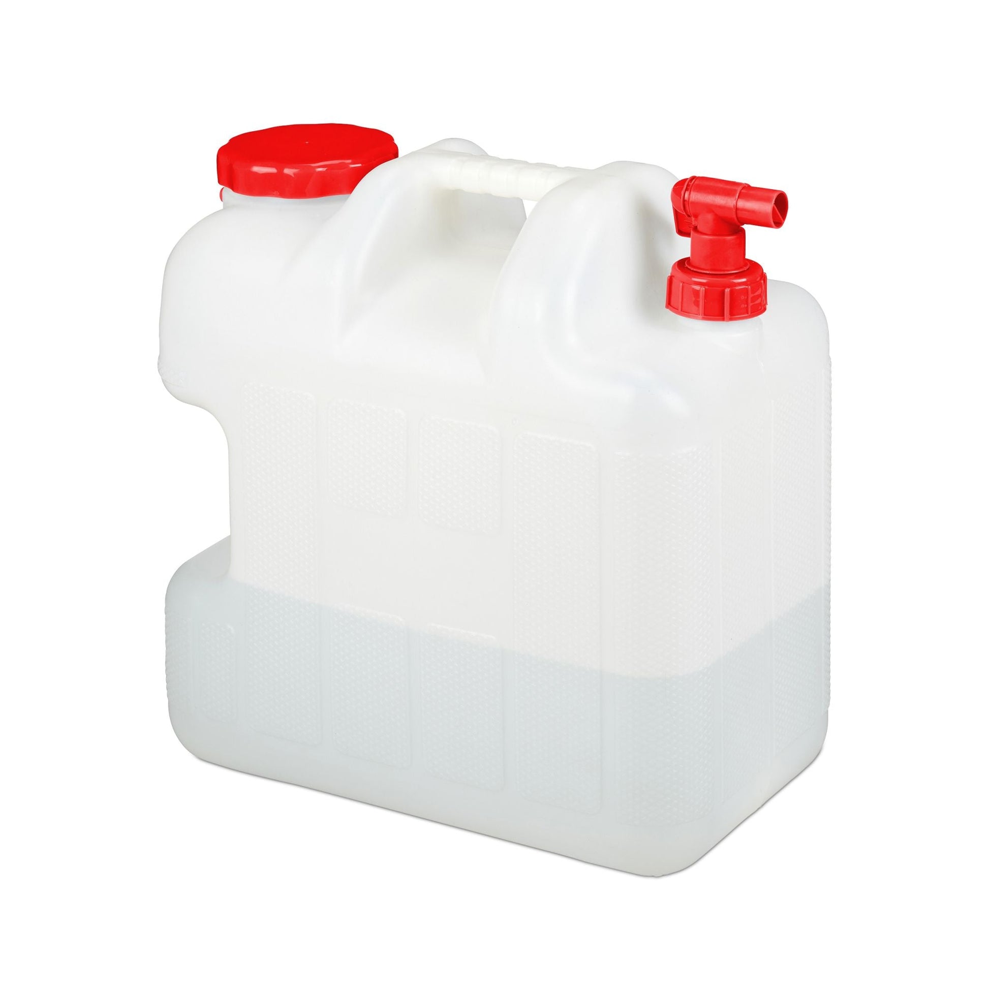 Wasserkanister mit Hahn Weiss-Rot von Relaxdays