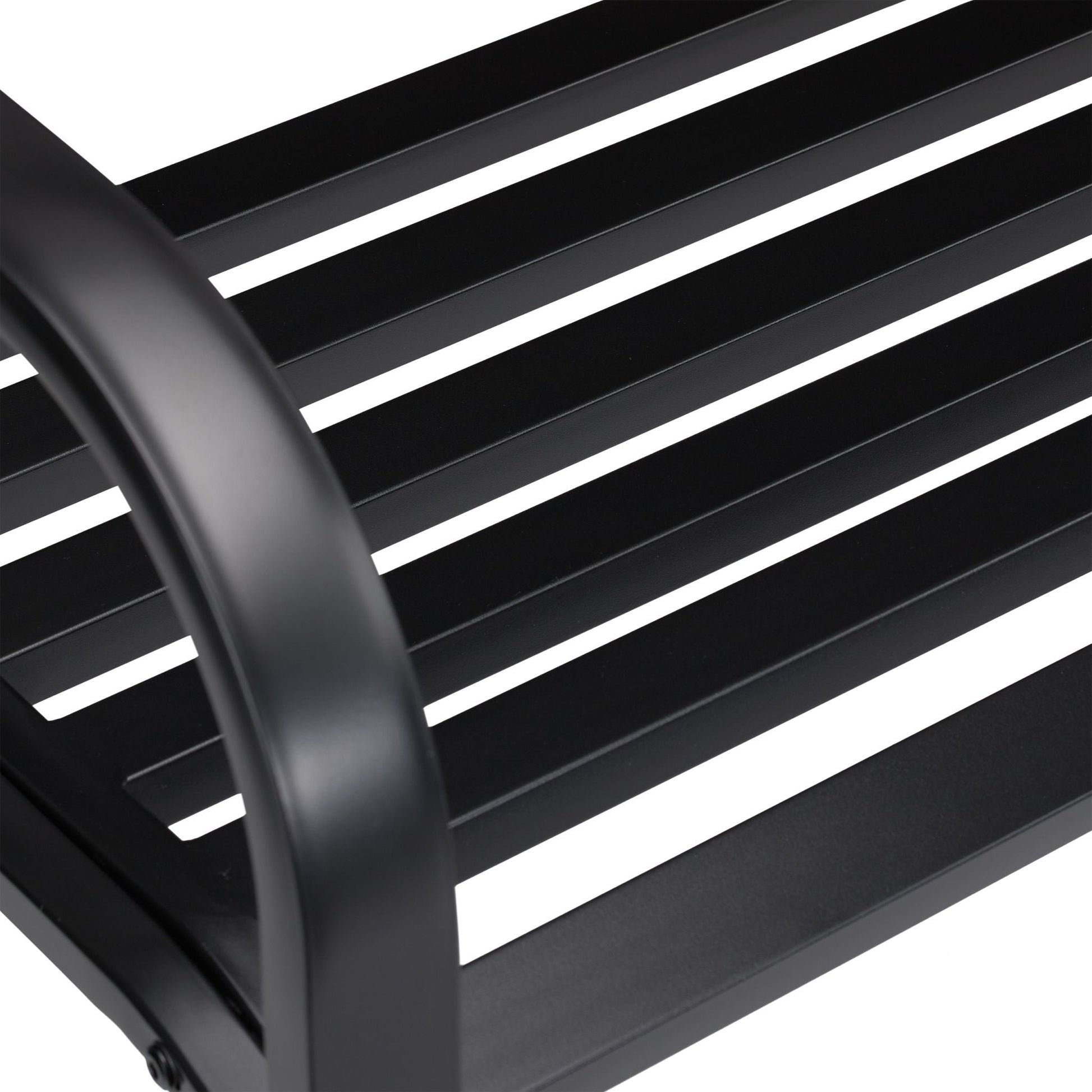 Gartenbank Metall Welcome Schwarz von Relaxdays