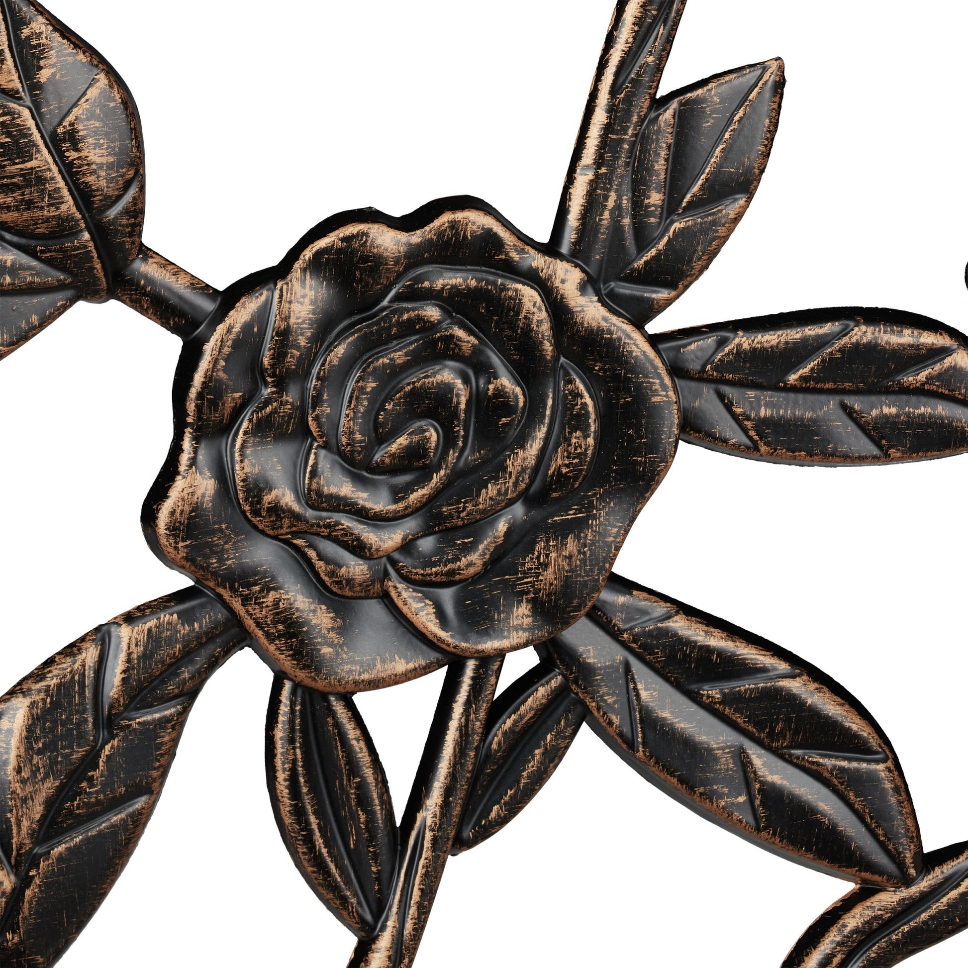 Vintage Gartenbank Rosen Braun von Relaxdays